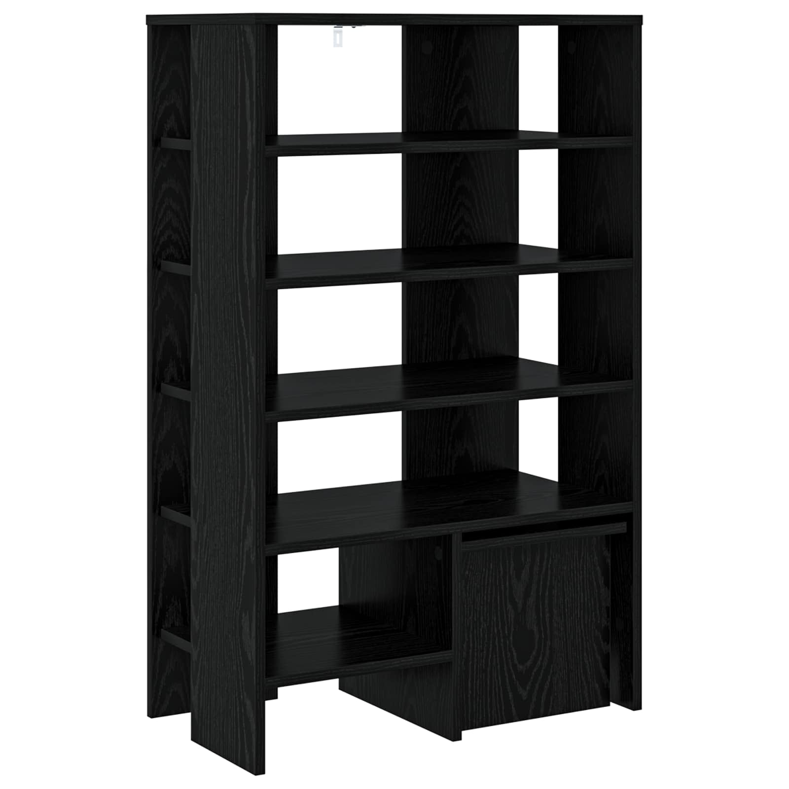 Schoenenkast met plank 2 pcs Zwart Eiken Bewerkt hout is nu te koop bij PeponiXL, paradijselijk wonen!