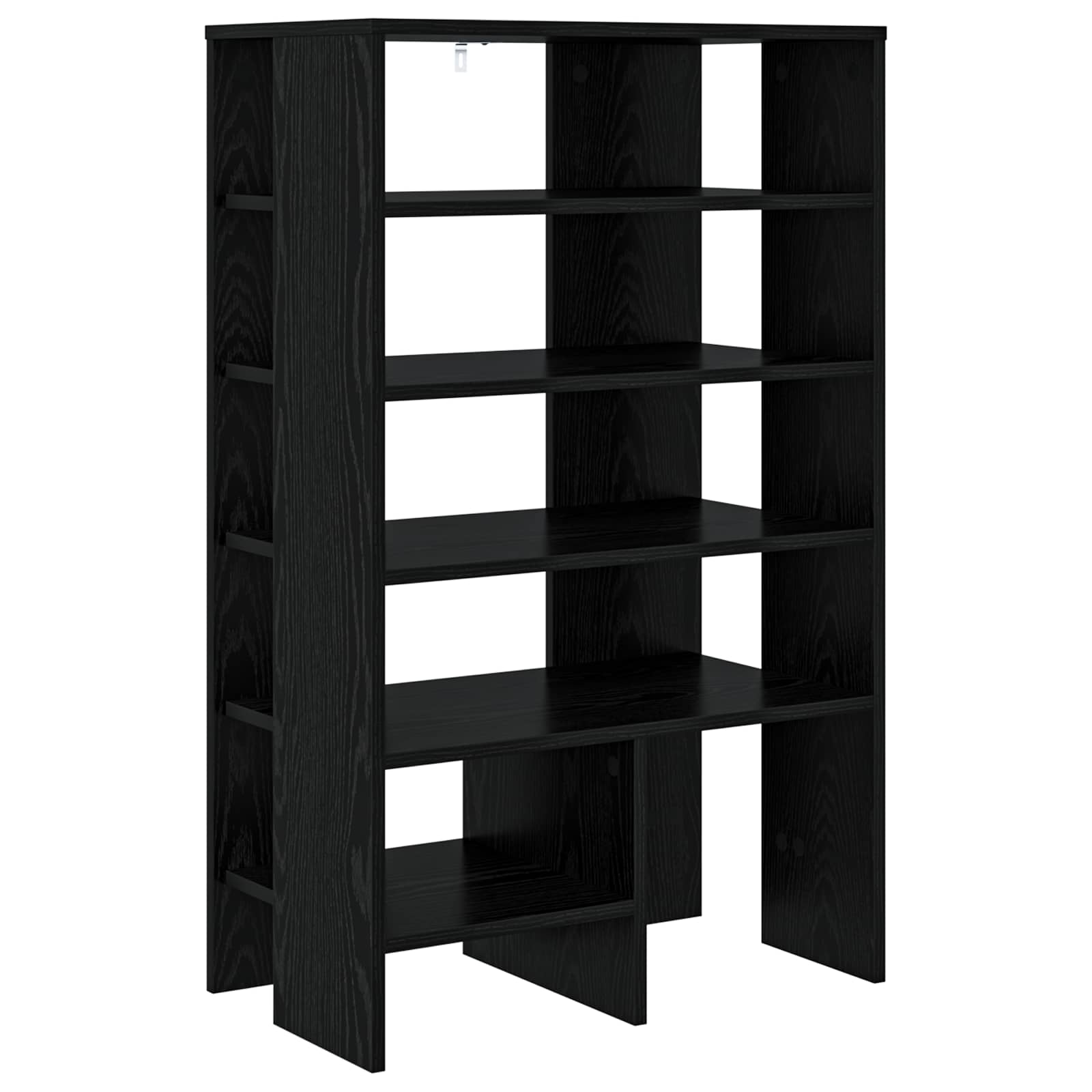 Schoenenkast met plank 2 pcs Zwart Eiken Bewerkt hout is nu te koop bij PeponiXL, paradijselijk wonen!