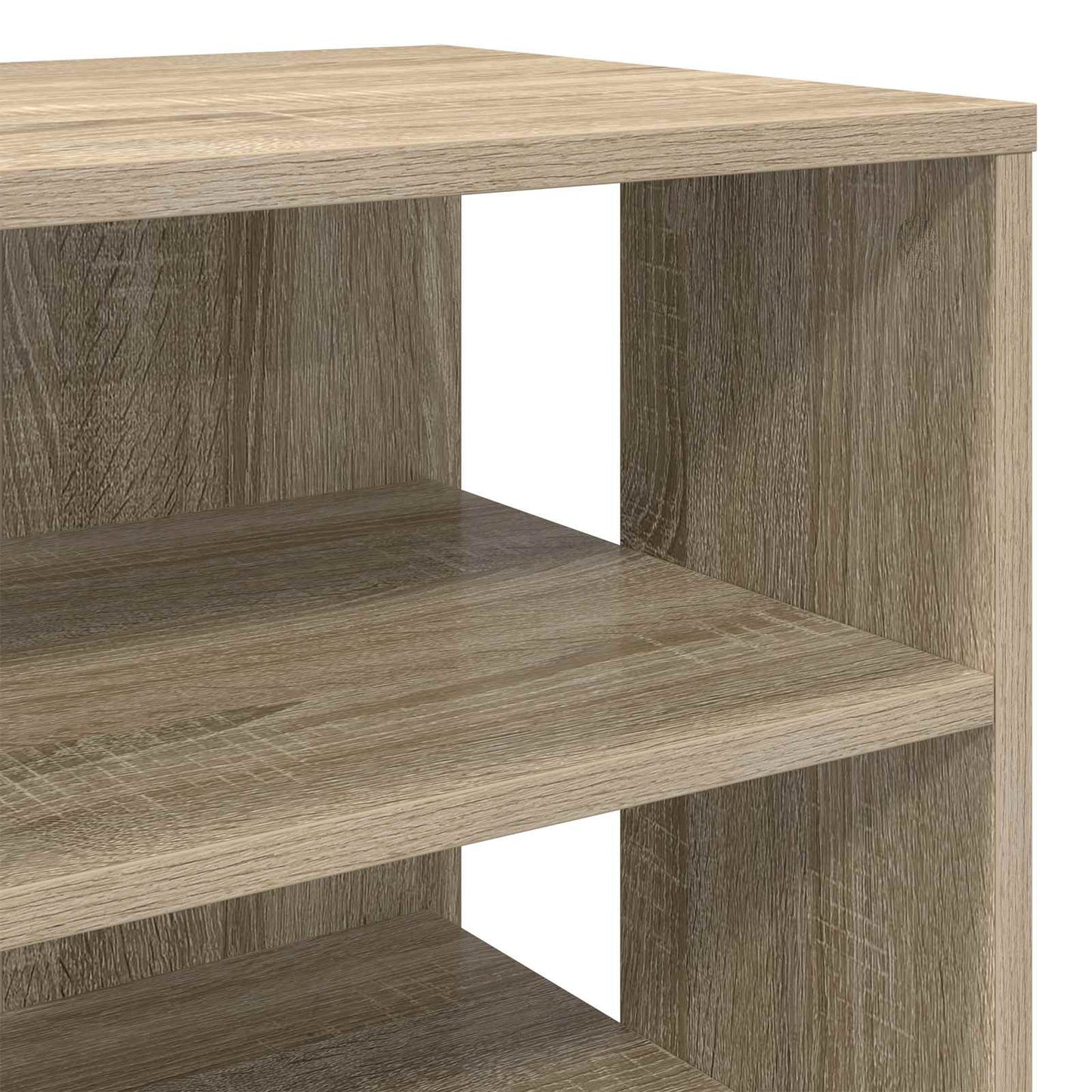 Schoenenkast met plank 2 pcs Sonoma Eiken Bewerkt hout is nu te koop bij PeponiXL, paradijselijk wonen!
