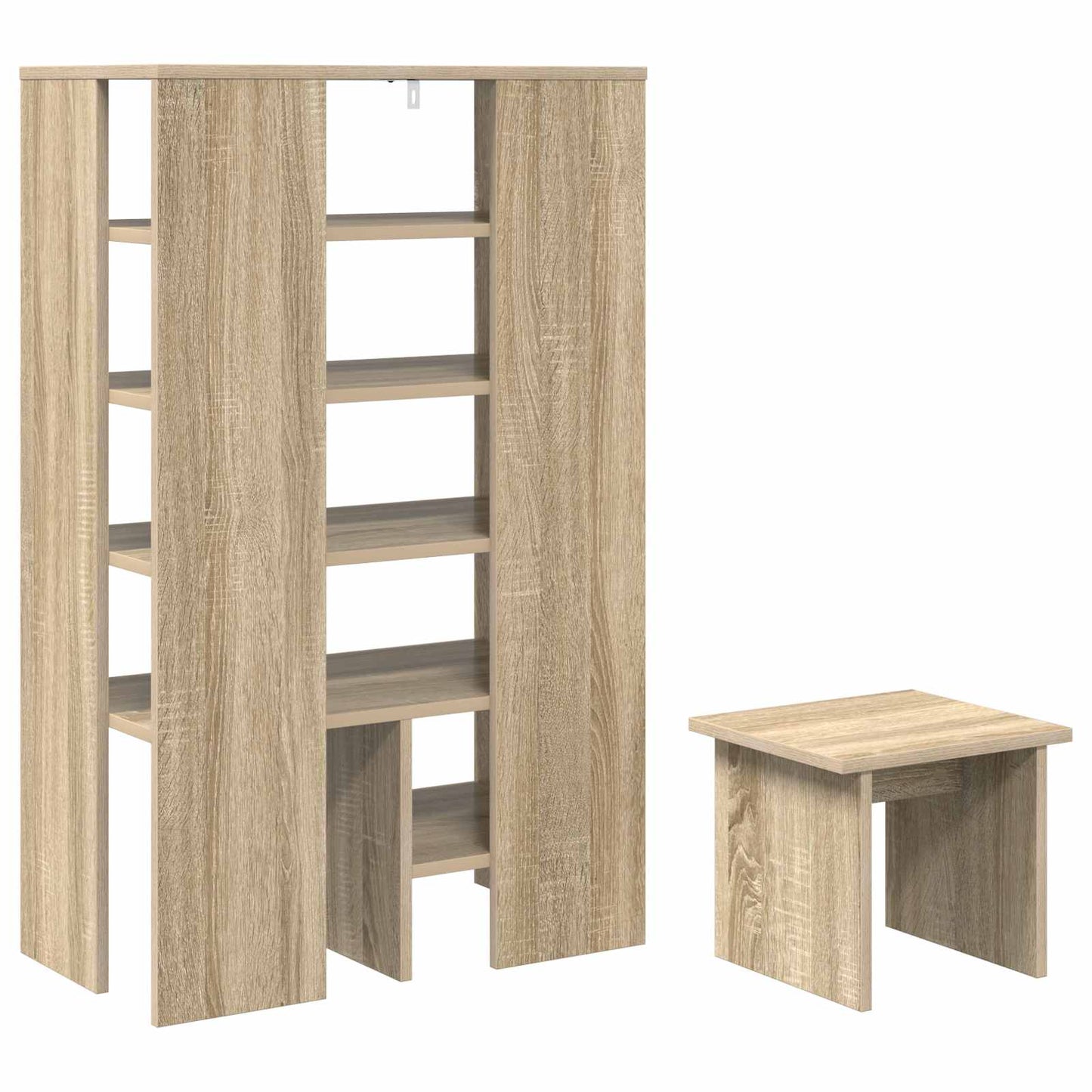 Schoenenkast met plank 2 pcs Sonoma Eiken Bewerkt hout is nu te koop bij PeponiXL, paradijselijk wonen!