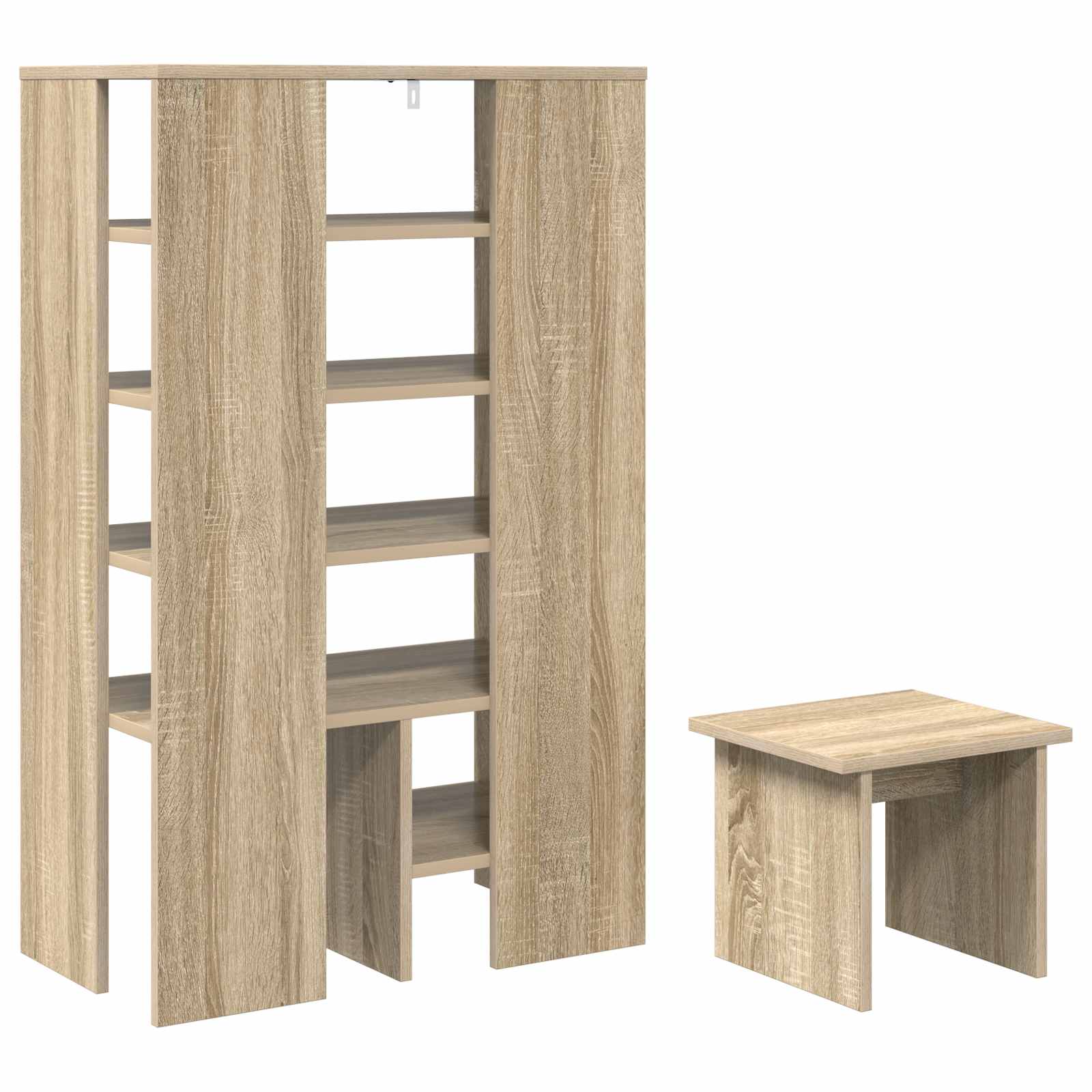 Schoenenkast met plank 2 pcs Sonoma Eiken Bewerkt hout is nu te koop bij PeponiXL, paradijselijk wonen!