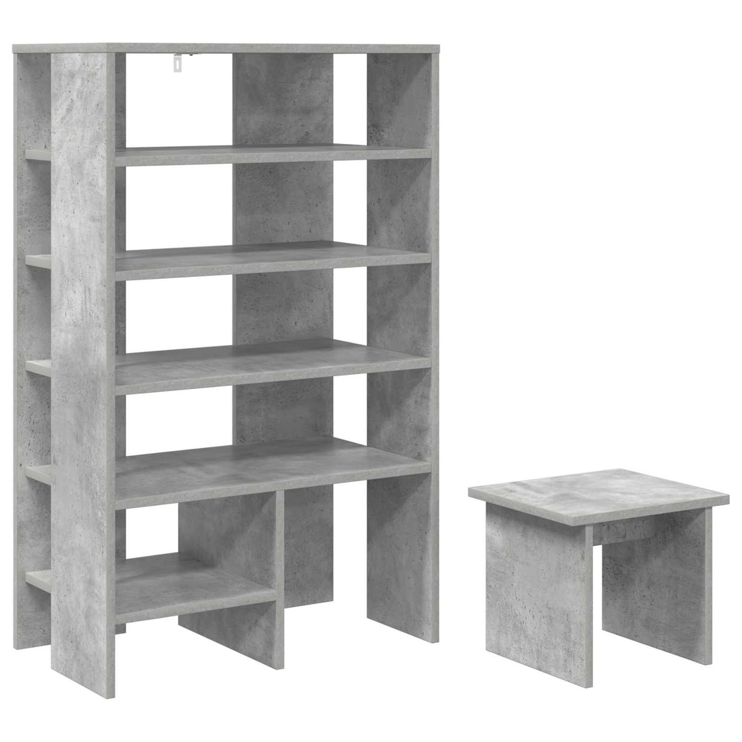 Schoenenkast met plank 2 pcs Beton Grijs Bewerkt hout is nu te koop bij PeponiXL, paradijselijk wonen!
