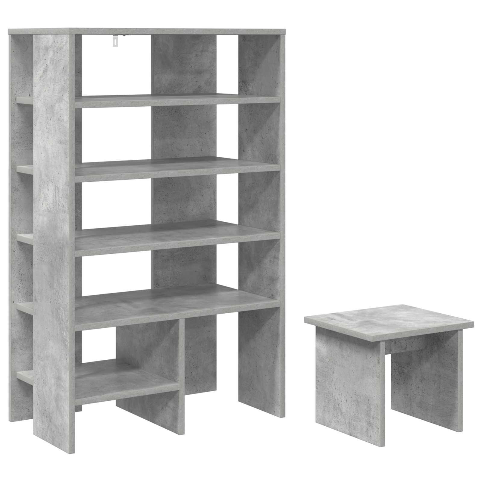 Schoenenkast met plank 2 pcs Beton Grijs Bewerkt hout is nu te koop bij PeponiXL, paradijselijk wonen!