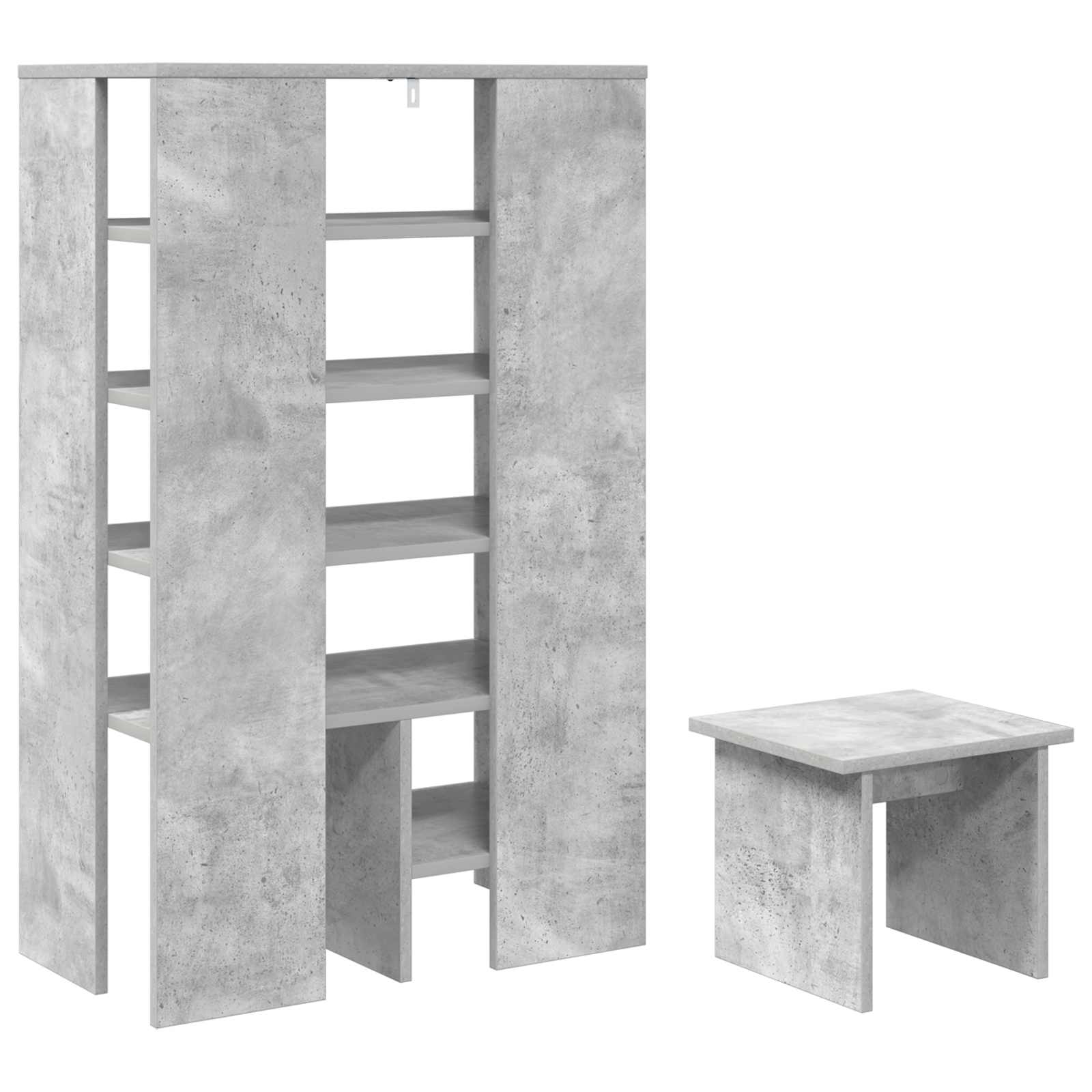 Schoenenkast met plank 2 pcs Beton Grijs Bewerkt hout is nu te koop bij PeponiXL, paradijselijk wonen!