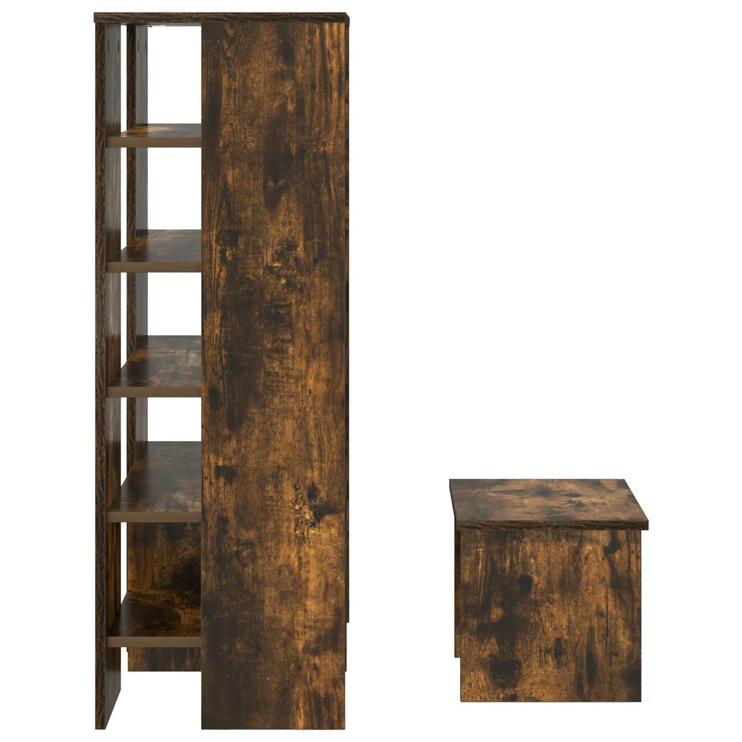 Schoenenkast met plank 2 pcs Gerookt eiken Bewerkt hout is nu te koop bij PeponiXL, paradijselijk wonen!