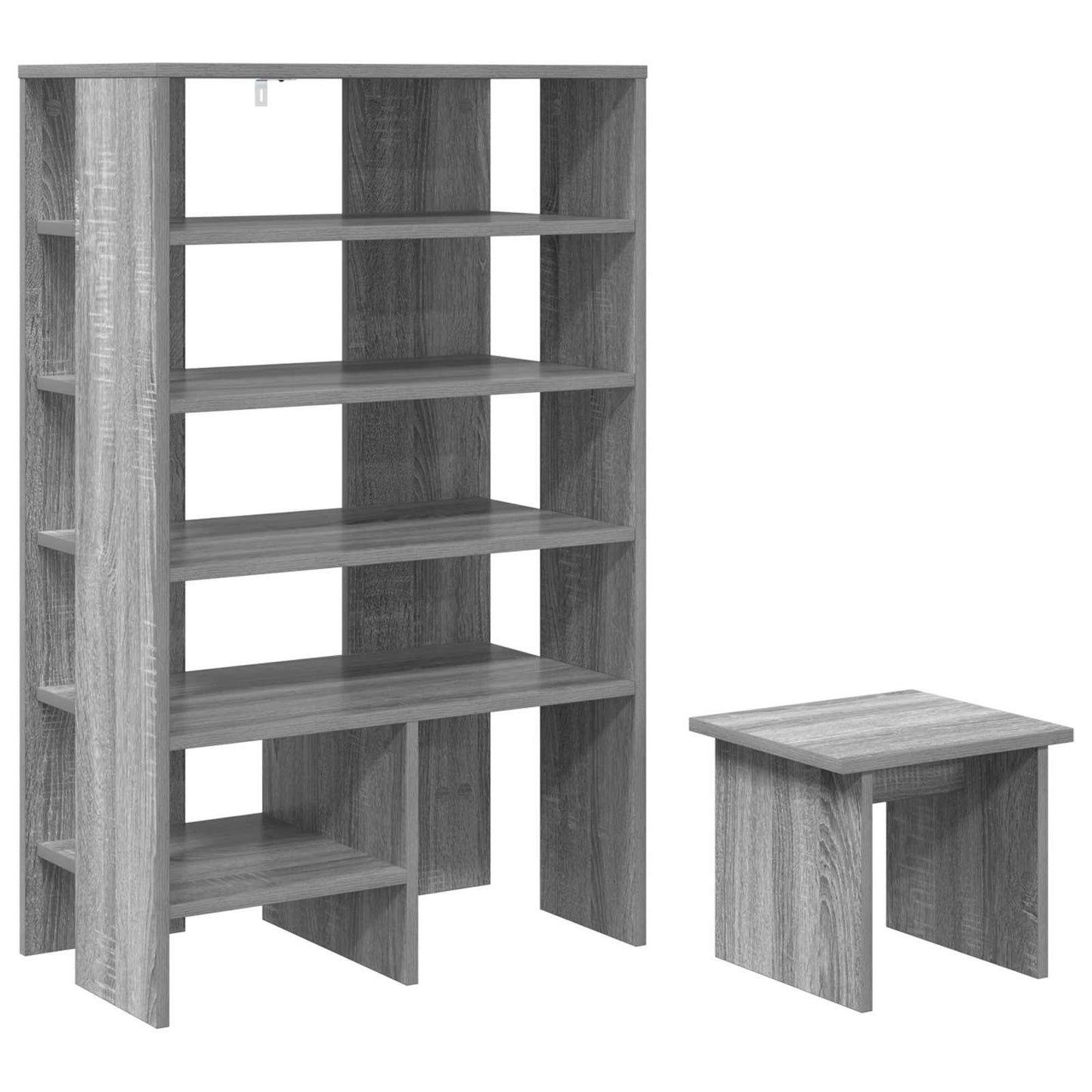 Schoenenkast met plank 2 pcs Grijs Sonoma Bewerkt hout is nu te koop bij PeponiXL, paradijselijk wonen!