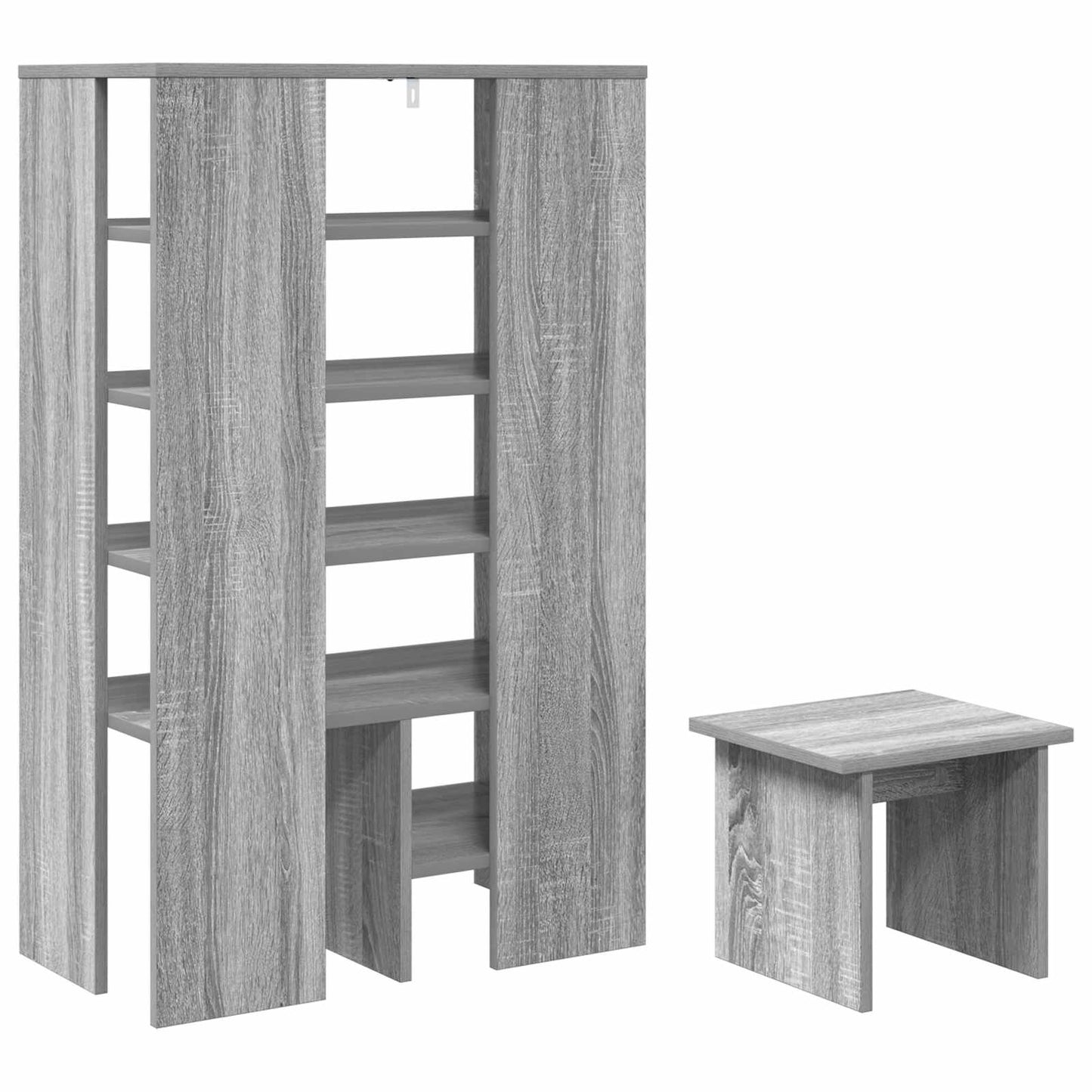 Schoenenkast met plank 2 pcs Grijs Sonoma Bewerkt hout is nu te koop bij PeponiXL, paradijselijk wonen!