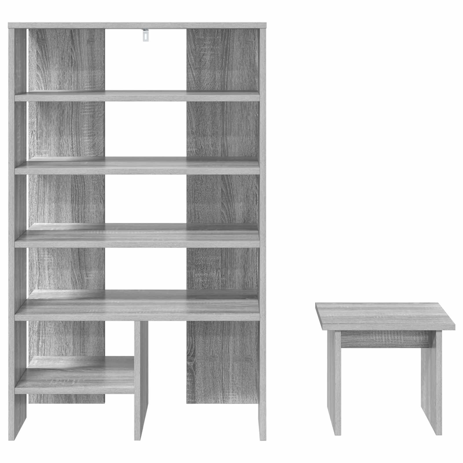 Schoenenkast met plank 2 pcs Grijs Sonoma Bewerkt hout is nu te koop bij PeponiXL, paradijselijk wonen!