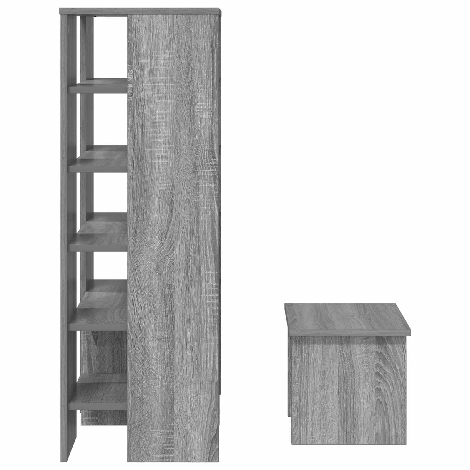 Schoenenkast met plank 2 pcs Grijs Sonoma Bewerkt hout is nu te koop bij PeponiXL, paradijselijk wonen!