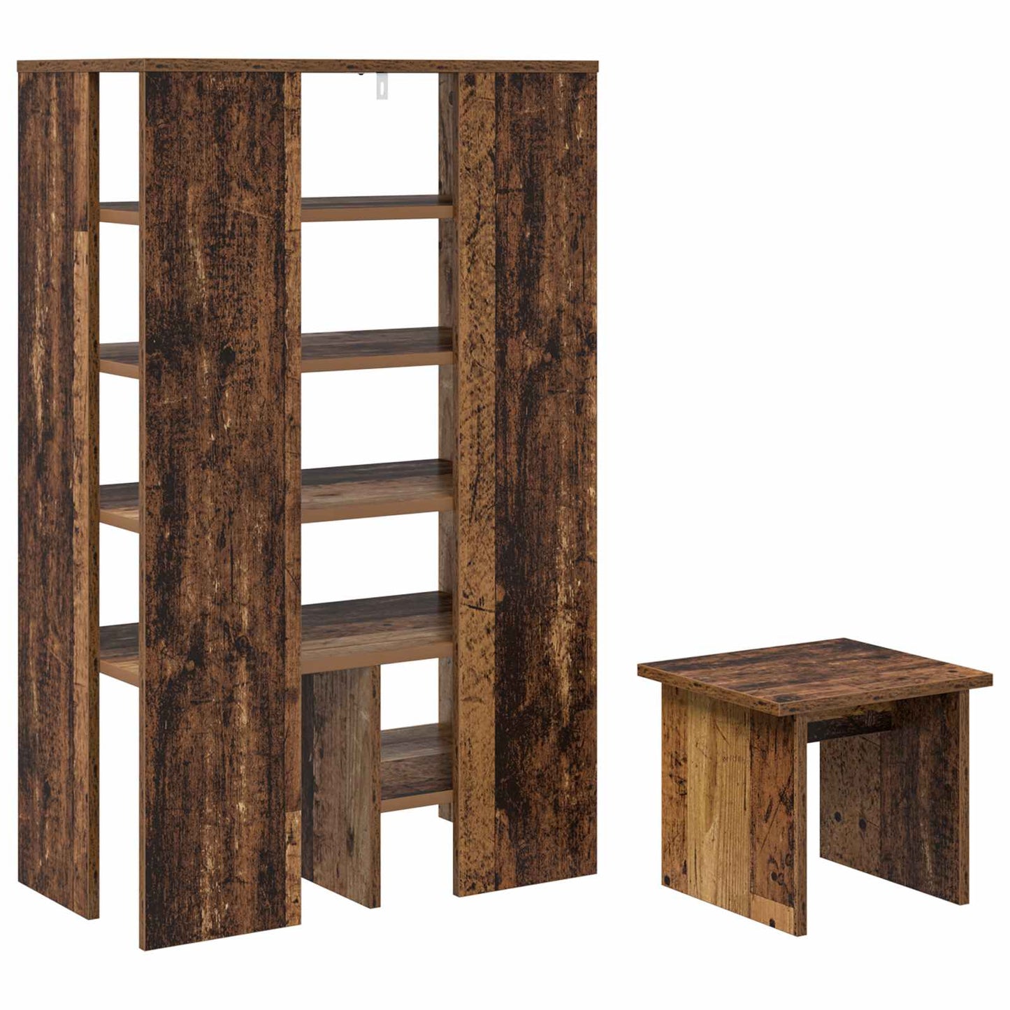 Schoenenkast met plank met opslag 2 pcs Oudhout Bewerkt hout is nu te koop bij PeponiXL, paradijselijk wonen!