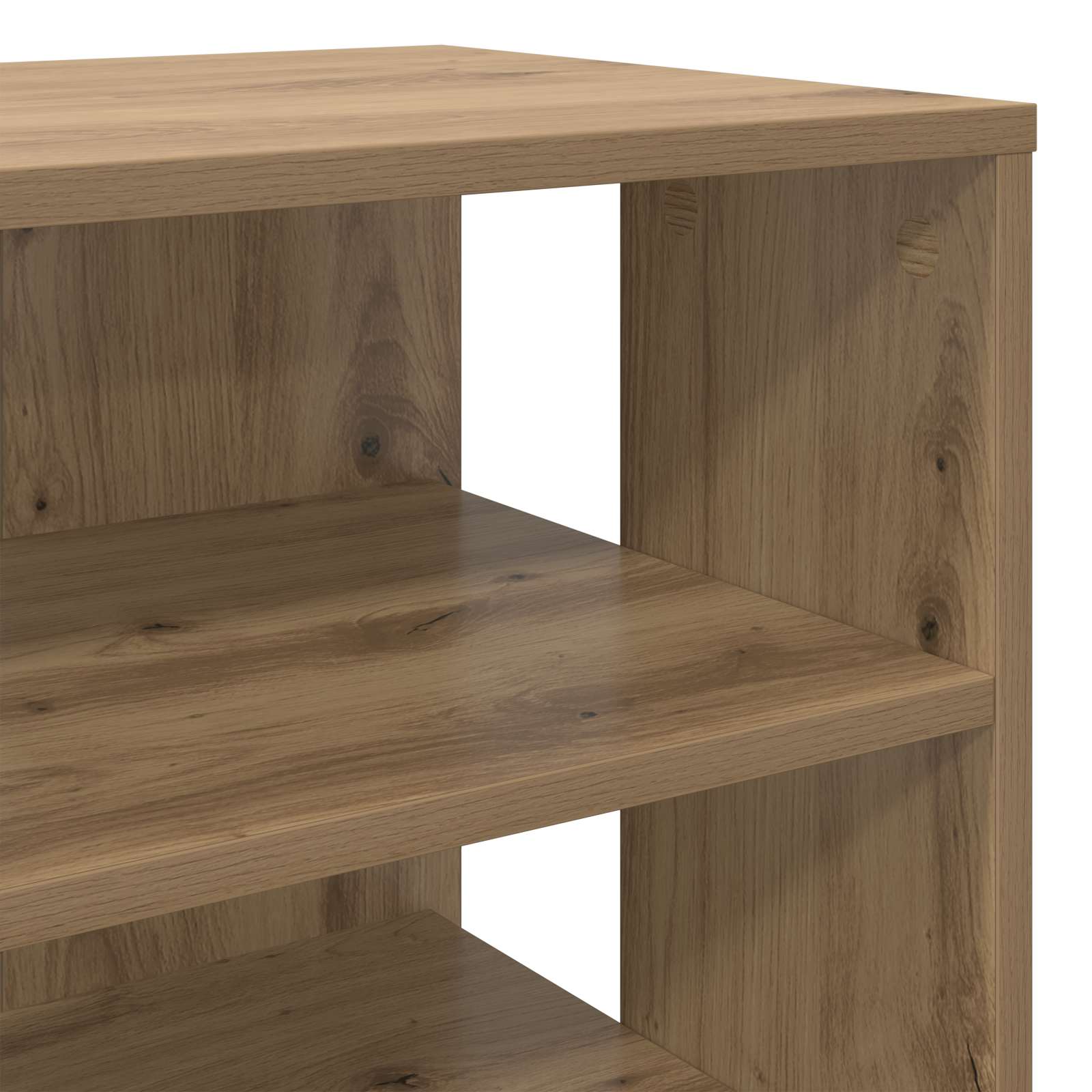 Schoenenkast met plank 2 pcs Artisan Eiken Bewerkt hout is nu te koop bij PeponiXL, paradijselijk wonen!