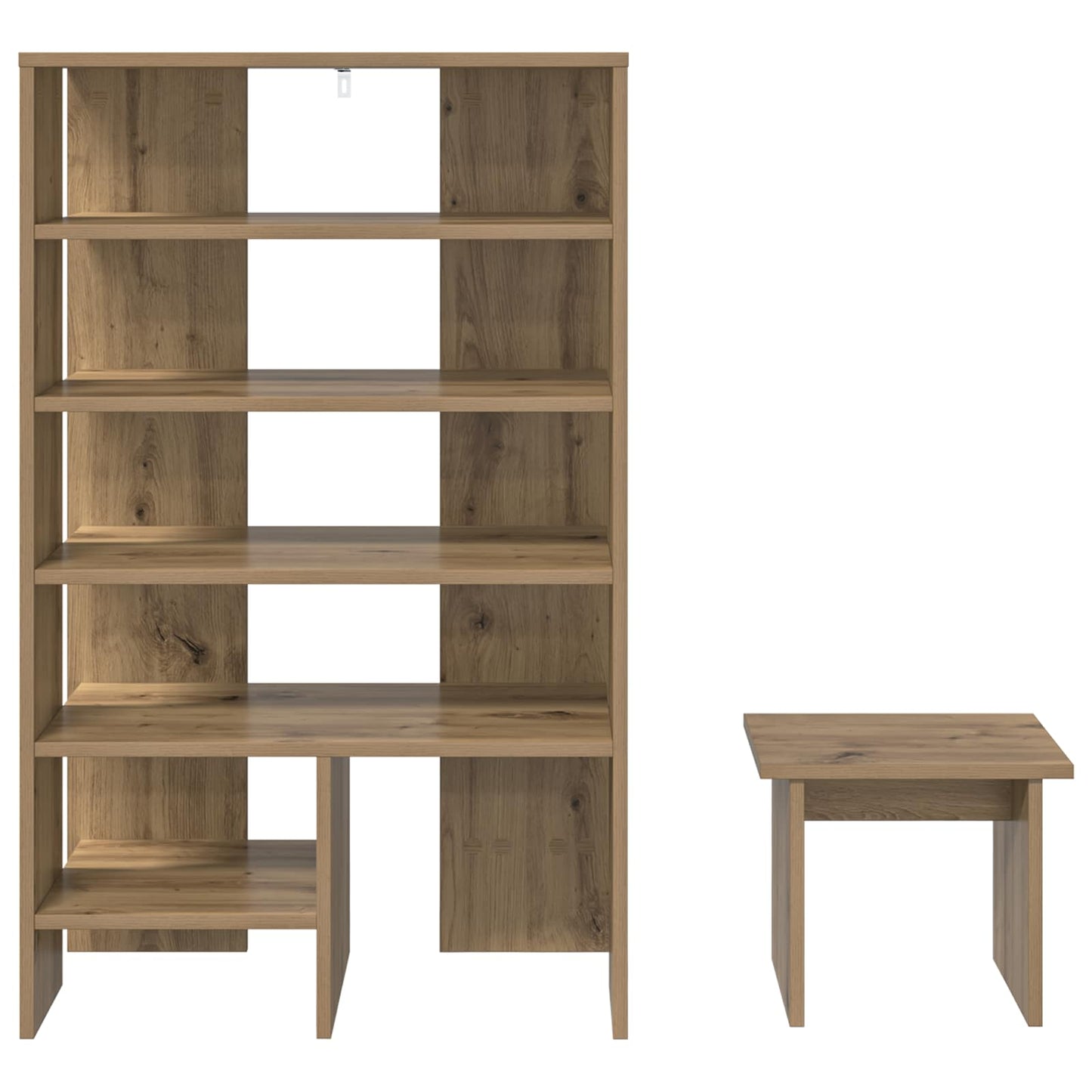 Schoenenkast met plank 2 pcs Artisan Eiken Bewerkt hout is nu te koop bij PeponiXL, paradijselijk wonen!