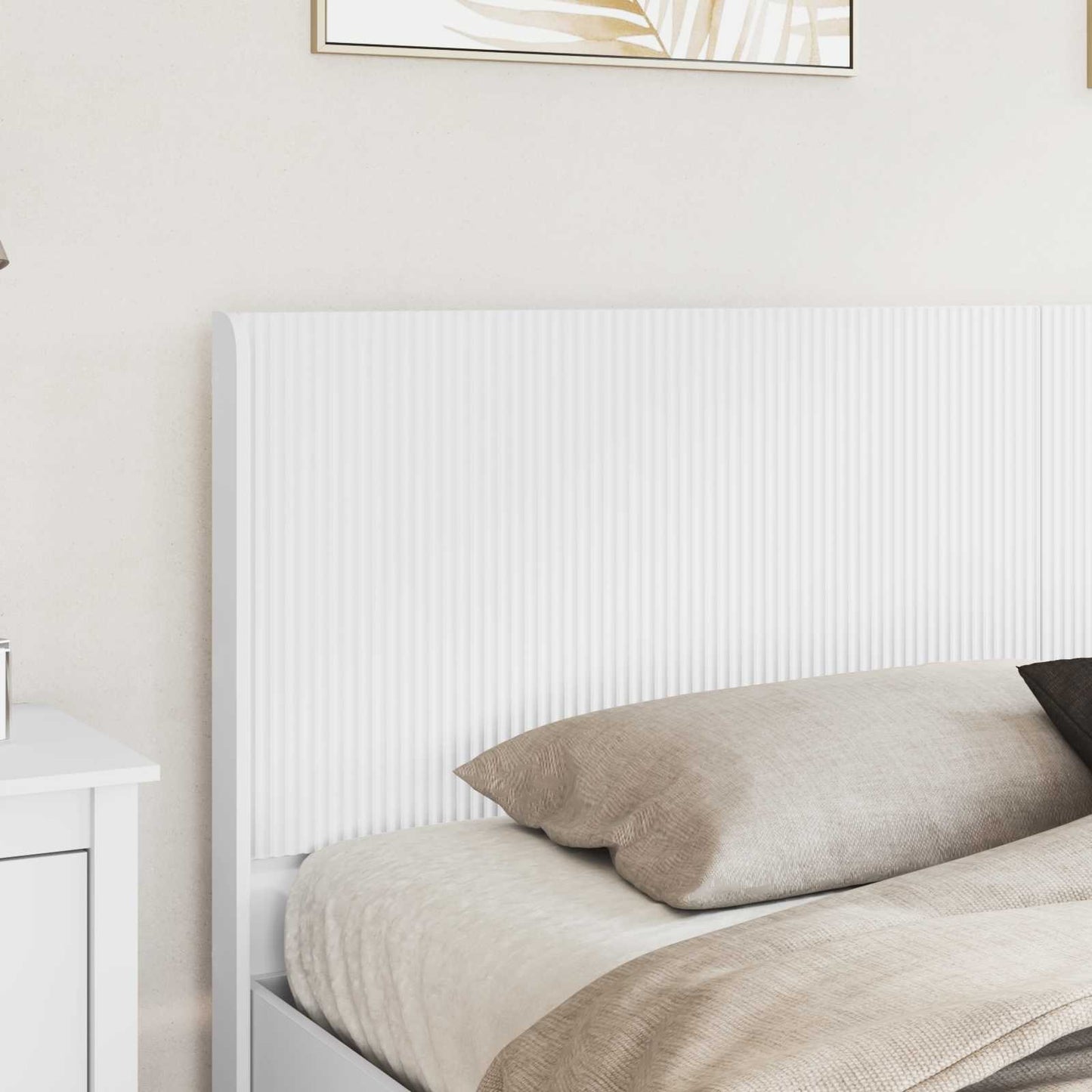 Bedframe met opbergruimte en hoofdbord Wit 200 x 200 cm is nu te koop bij PeponiXL, paradijselijk wonen!