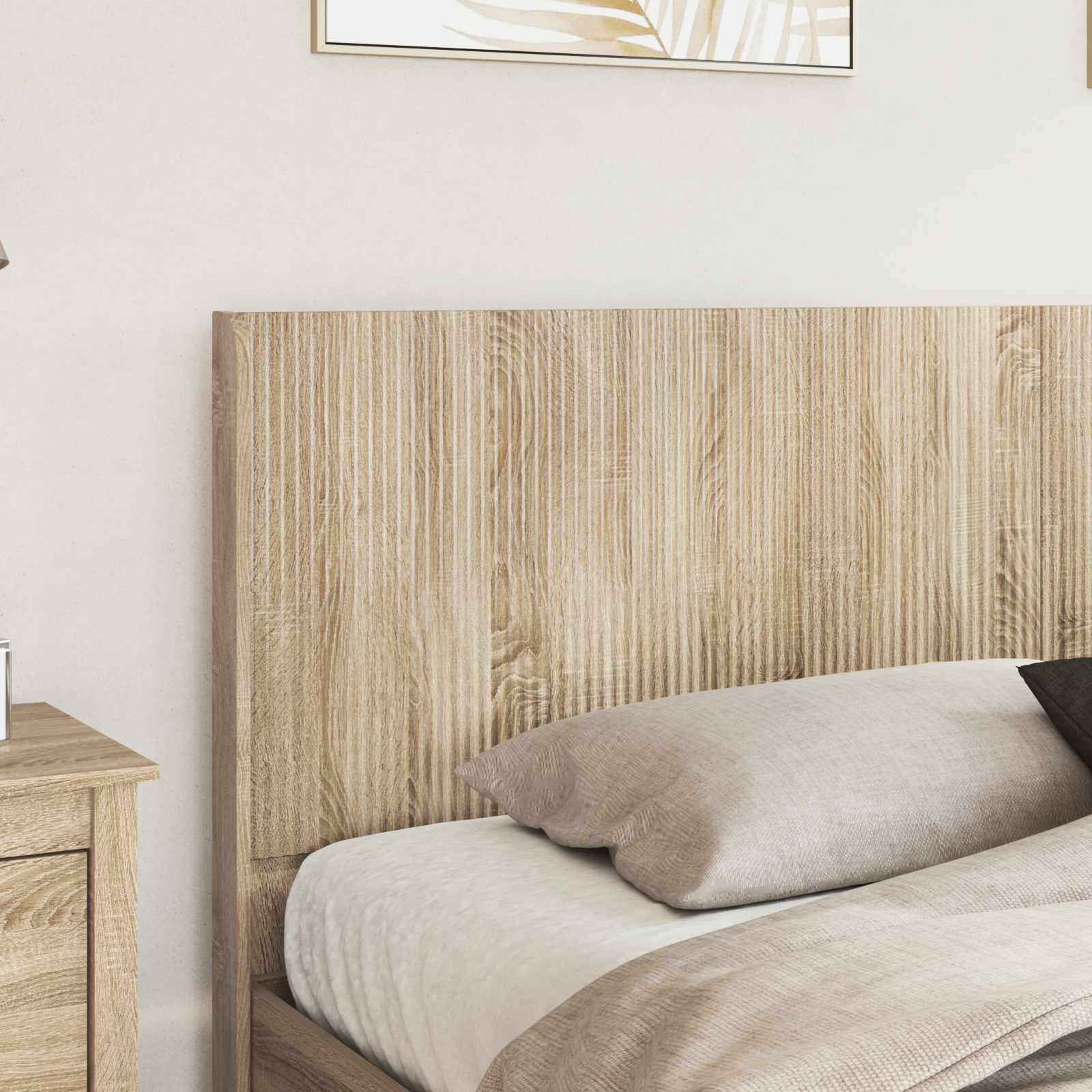 Bedframe met opbergruimte en hoofdbord met lade Sonoma Eiken is nu te koop bij PeponiXL, paradijselijk wonen!