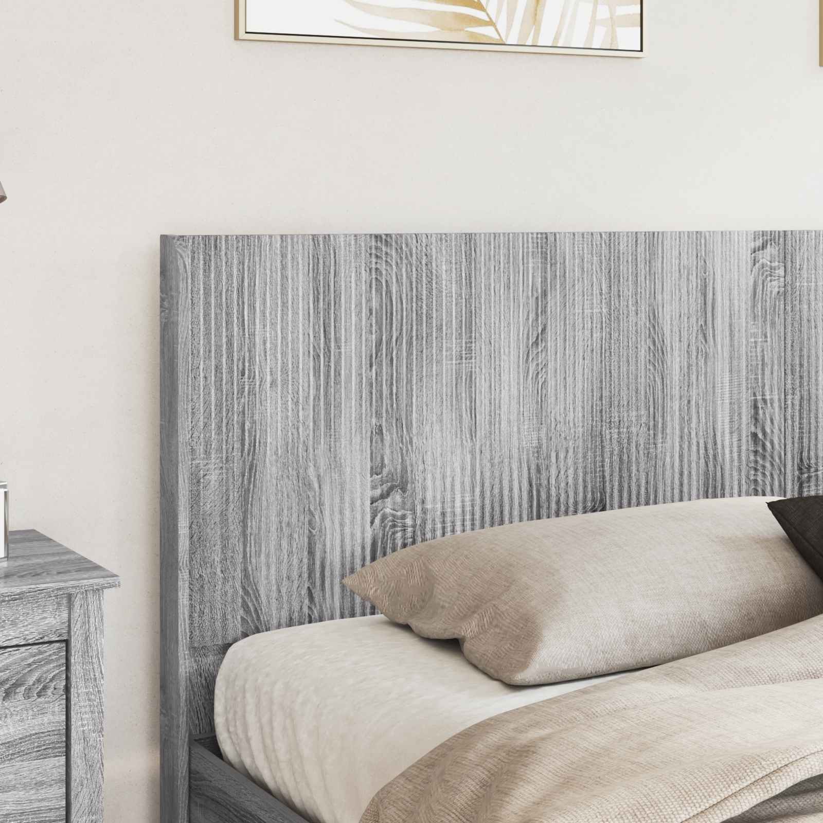 Bedframe met opbergruimte en hoofdbord met lade Grijs sonoma is nu te koop bij PeponiXL, paradijselijk wonen!