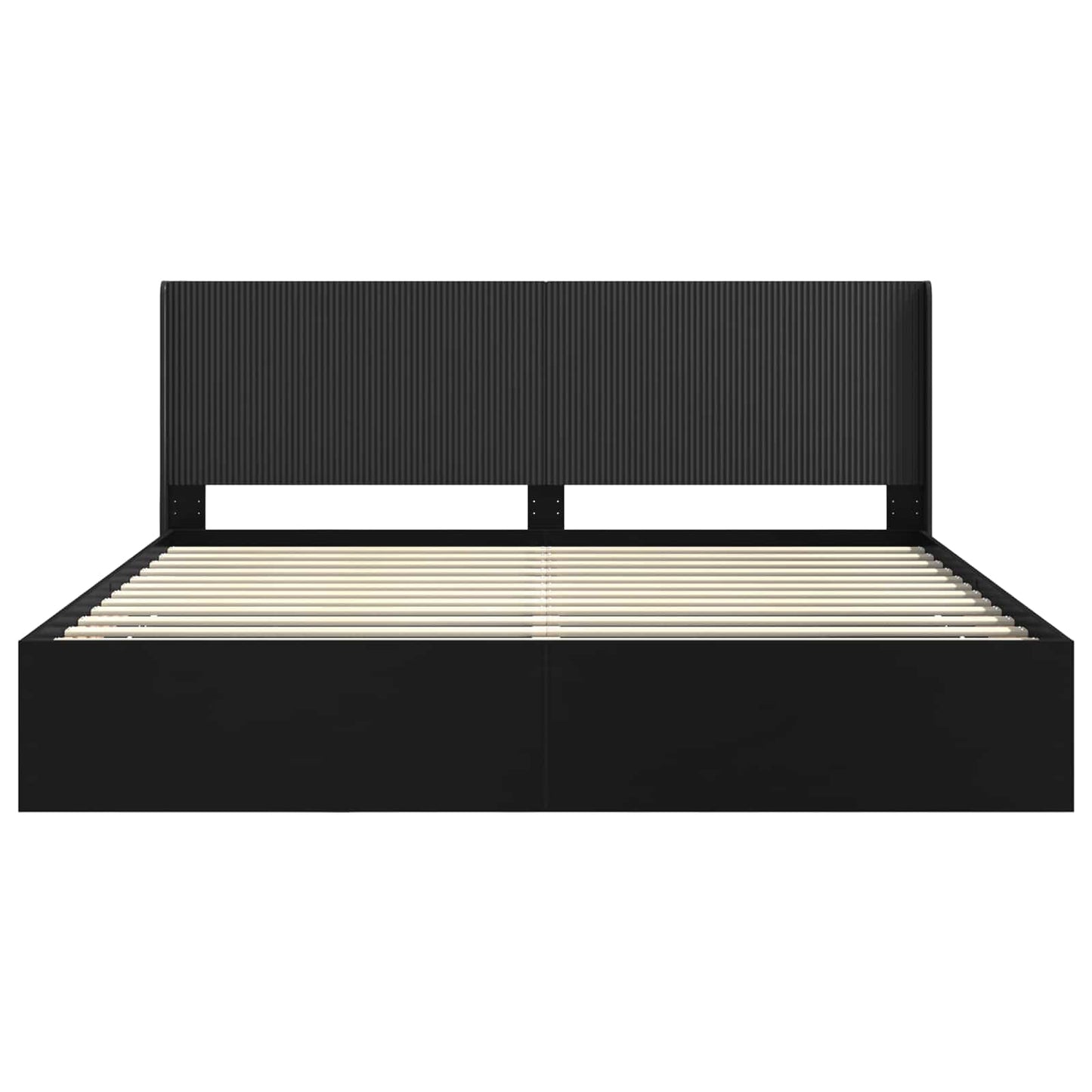 Bedframe met opbergruimte en hoofdbord Zwart 180 x 200 cm is nu te koop bij PeponiXL, paradijselijk wonen!