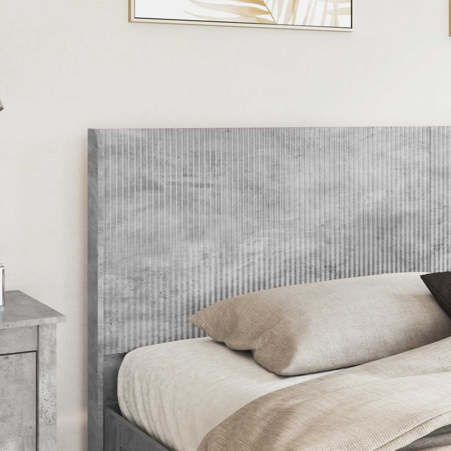 Bedframe met opbergruimte en hoofdbord Betongrijs 180 x 200 cm is nu te koop bij PeponiXL, paradijselijk wonen!