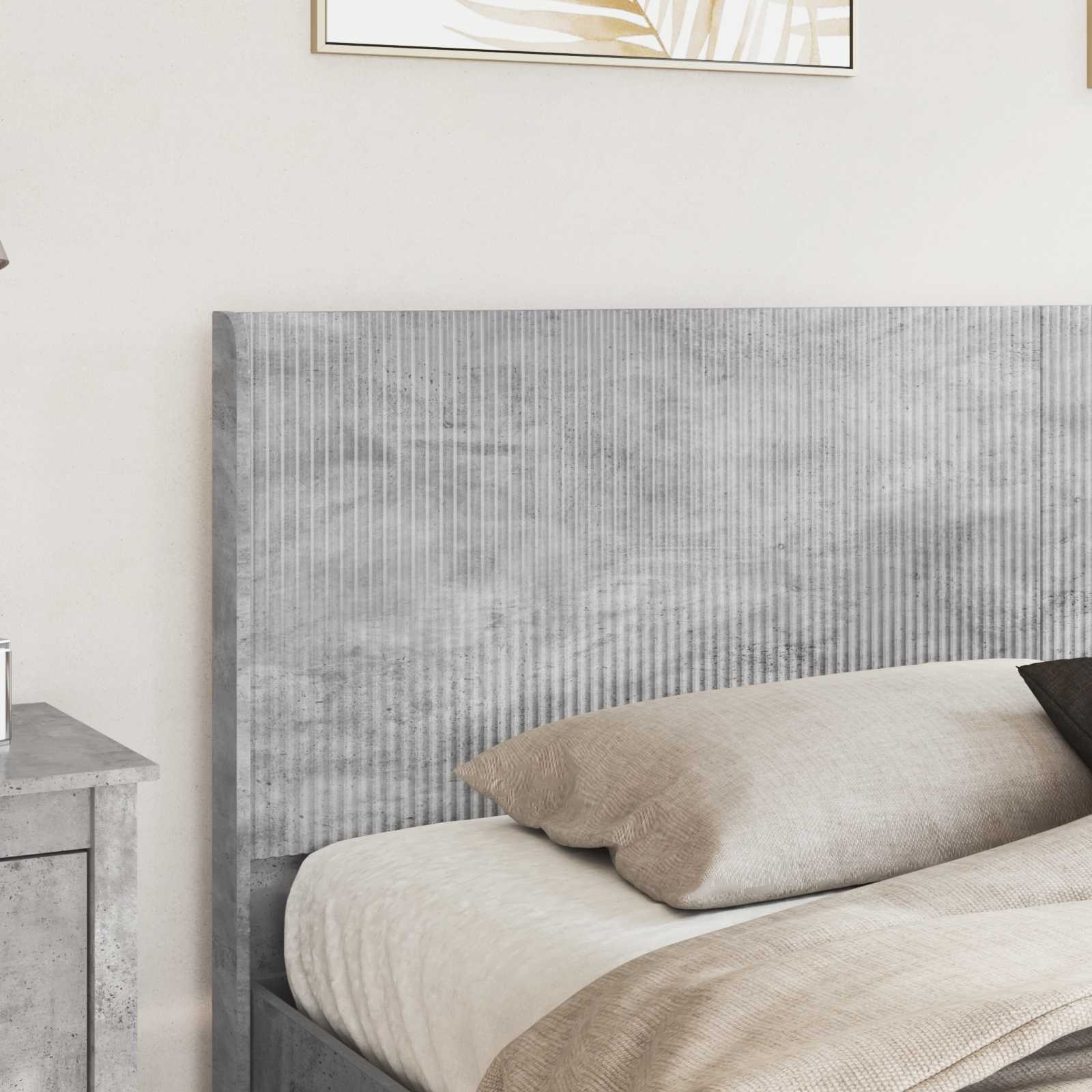 Bedframe met opbergruimte en hoofdbord Betongrijs 180 x 200 cm is nu te koop bij PeponiXL, paradijselijk wonen!