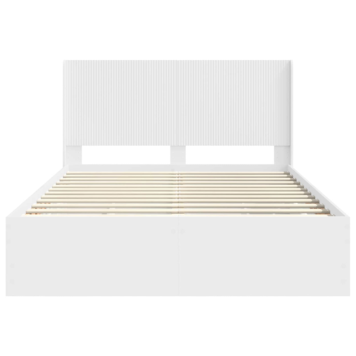 Bedframe met opbergruimte en hoofdbord Wit 160 x 200 cm is nu te koop bij PeponiXL, paradijselijk wonen!
