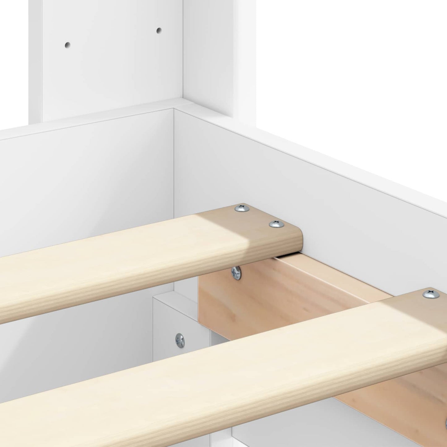 Bedframe met opbergruimte en hoofdbord Wit 150 x 200 cm is nu te koop bij PeponiXL, paradijselijk wonen!