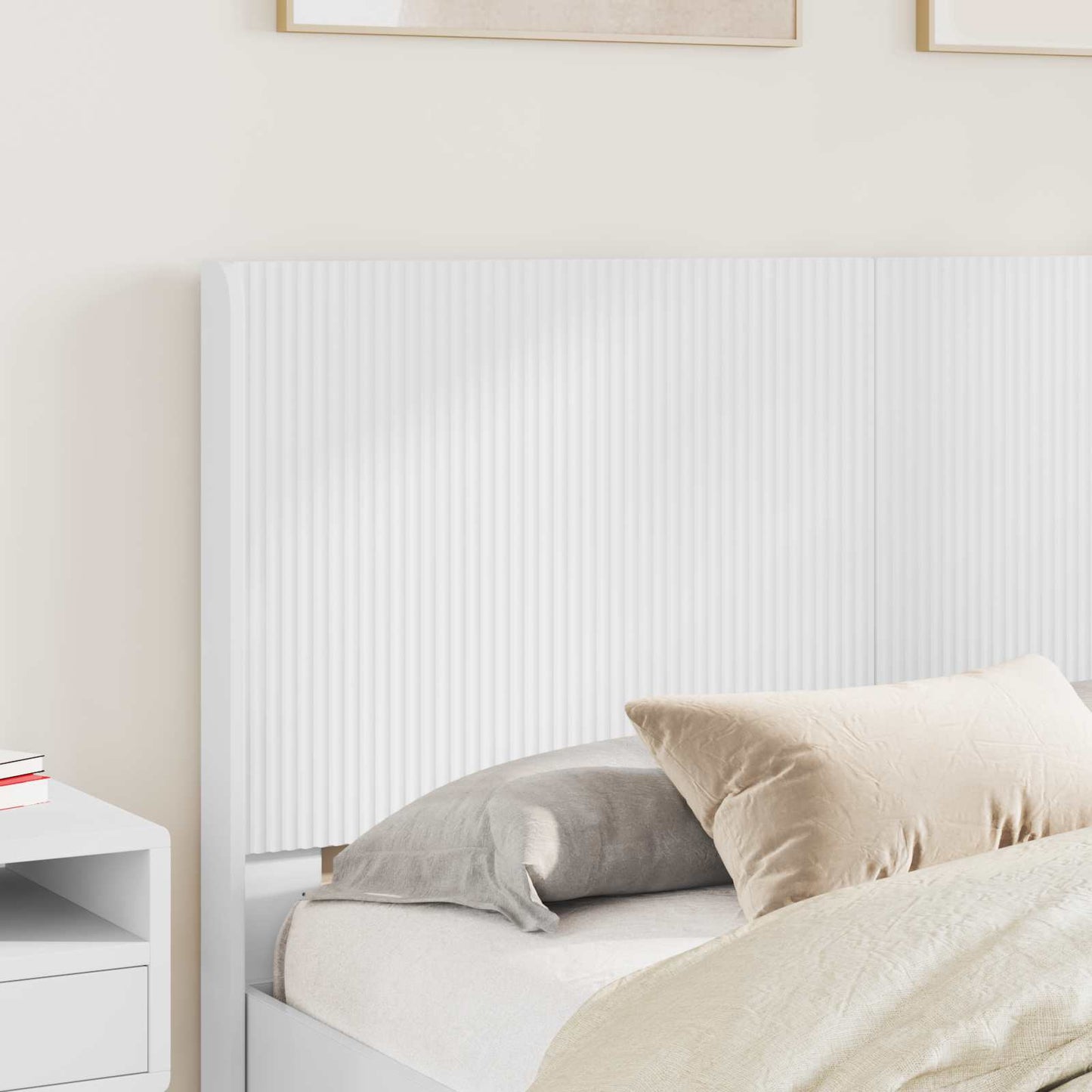 Bedframe met opbergruimte en hoofdbord Wit 150 x 200 cm is nu te koop bij PeponiXL, paradijselijk wonen!