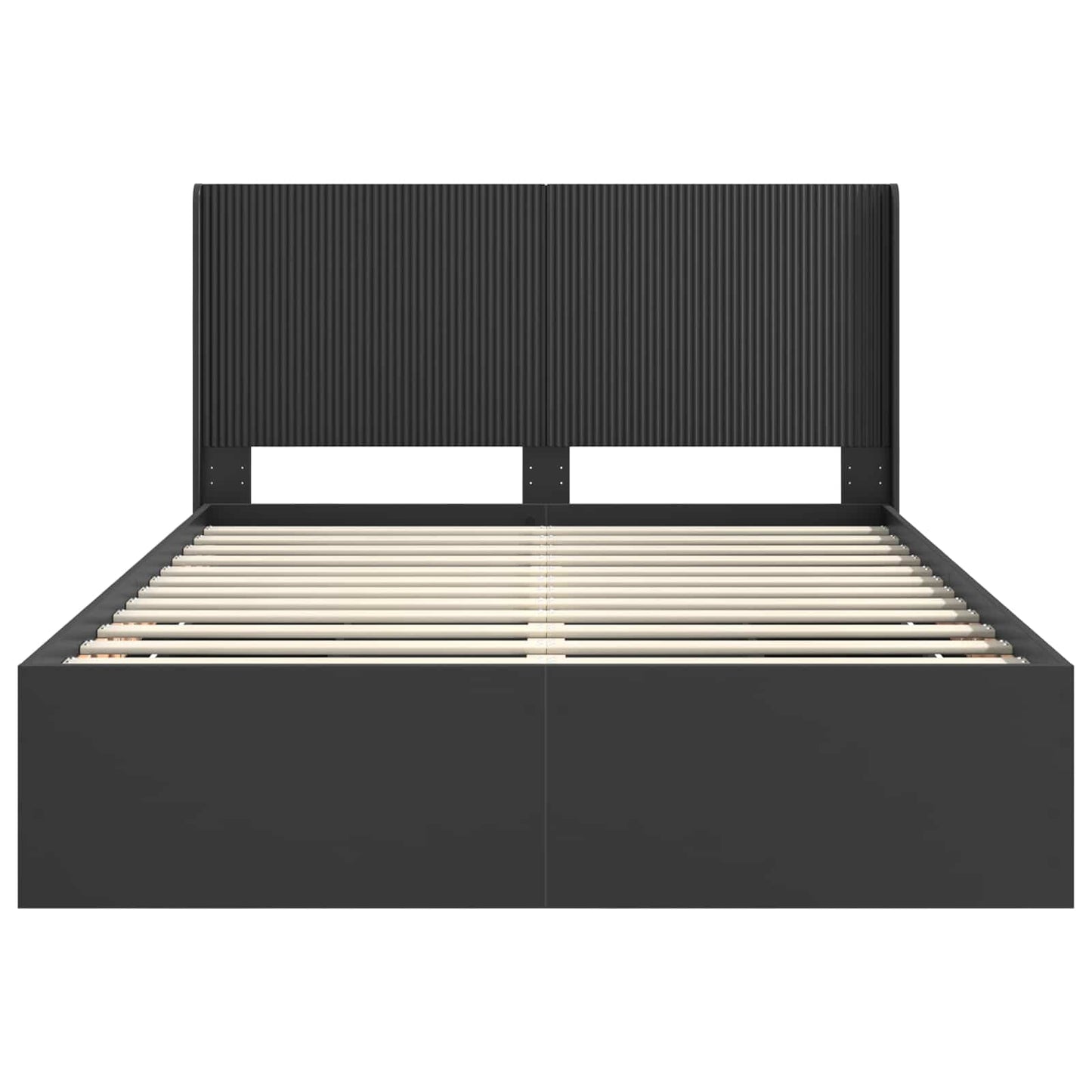 Bedframe met opbergruimte en hoofdbord Zwart 150 x 200 cm is nu te koop bij PeponiXL, paradijselijk wonen!