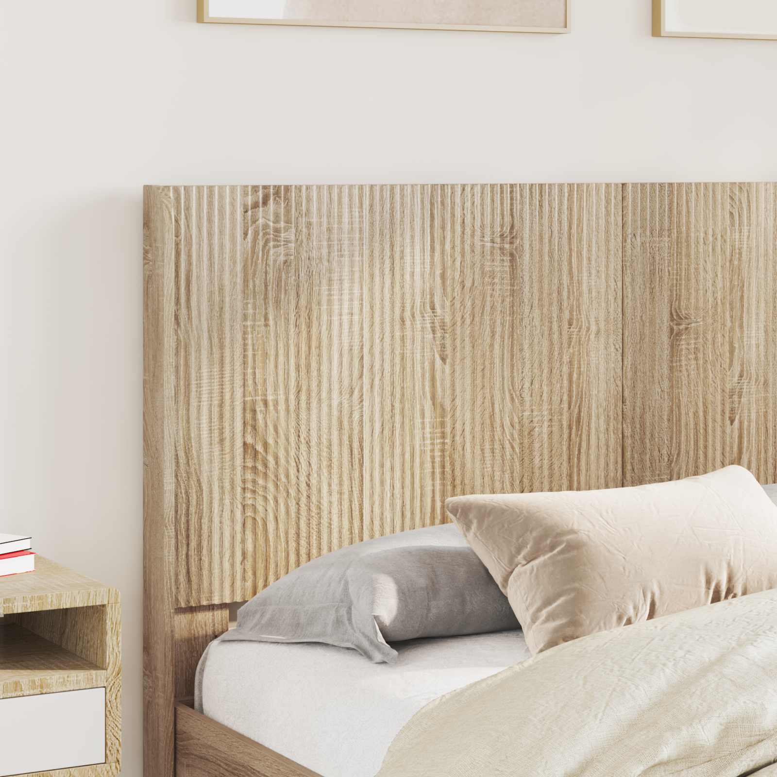 Bedframe met opbergruimte en hoofdbord met lade Sonoma Eiken is nu te koop bij PeponiXL, paradijselijk wonen!