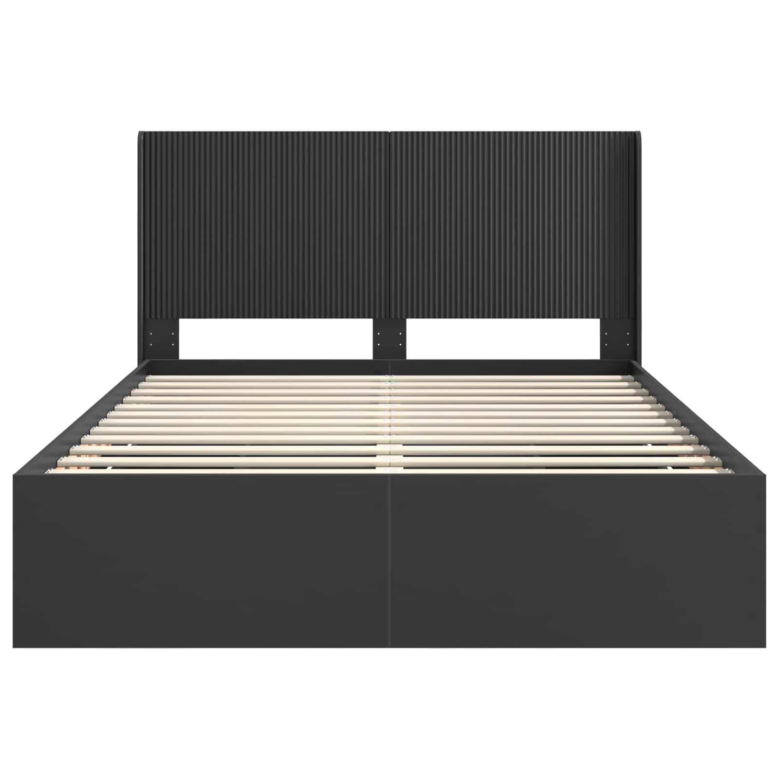 Bedframe met opbergruimte en hoofdbord Zwart 120 x 200 cm is nu te koop bij PeponiXL, paradijselijk wonen!