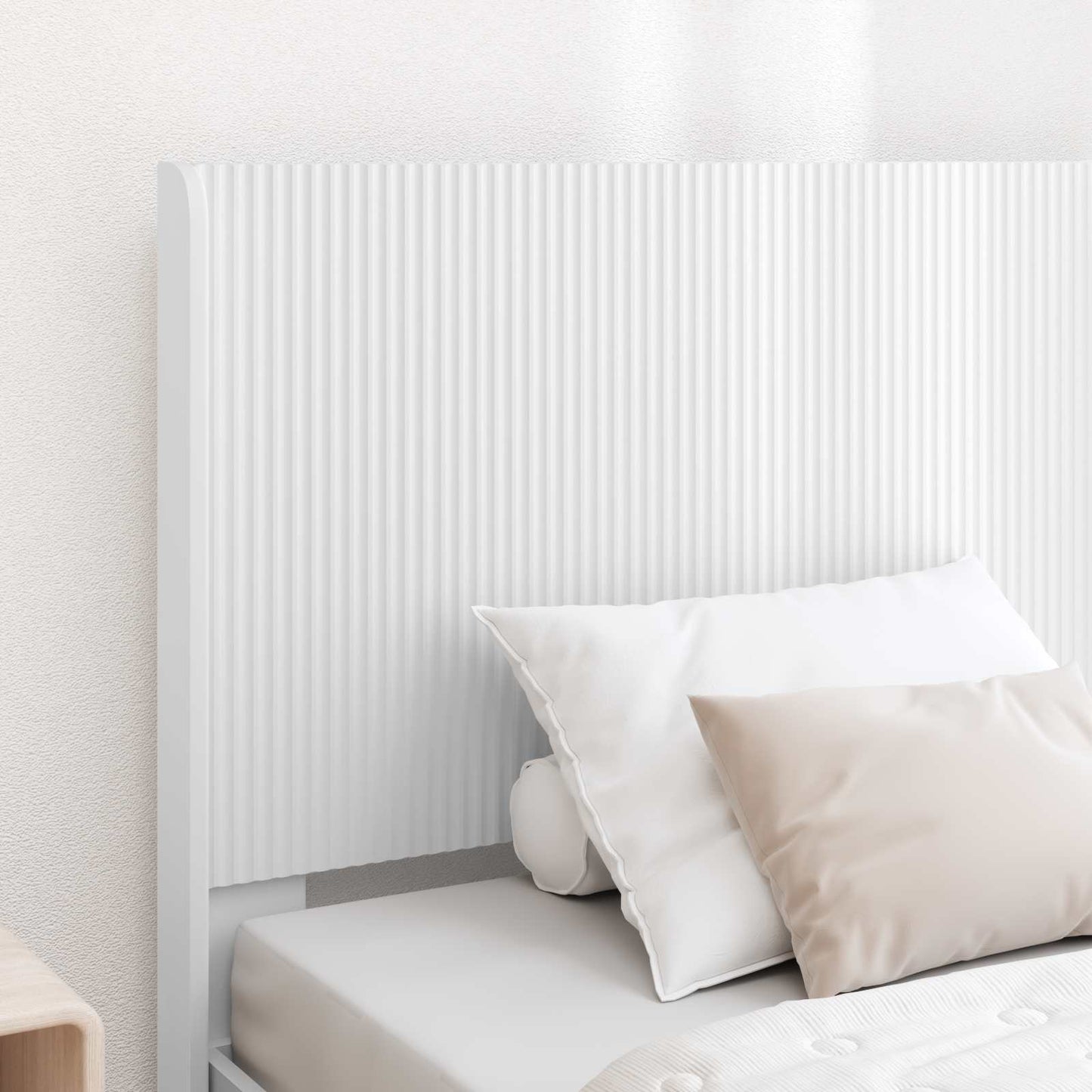 Bedframe met opbergruimte en hoofdbord Wit 100 x 200 cm is nu te koop bij PeponiXL, paradijselijk wonen!