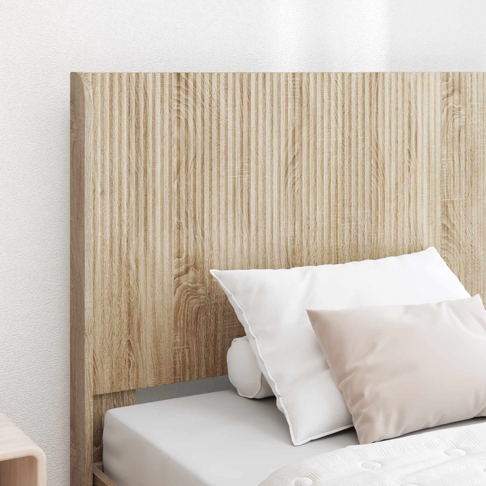 Bedframe met opbergruimte en hoofdbord met lade Sonoma Eiken is nu te koop bij PeponiXL, paradijselijk wonen!
