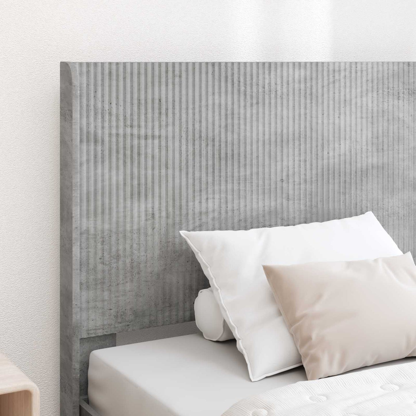 Bedframe met opbergruimte en hoofdbord Betongrijs 90 x 200 cm is nu te koop bij PeponiXL, paradijselijk wonen!