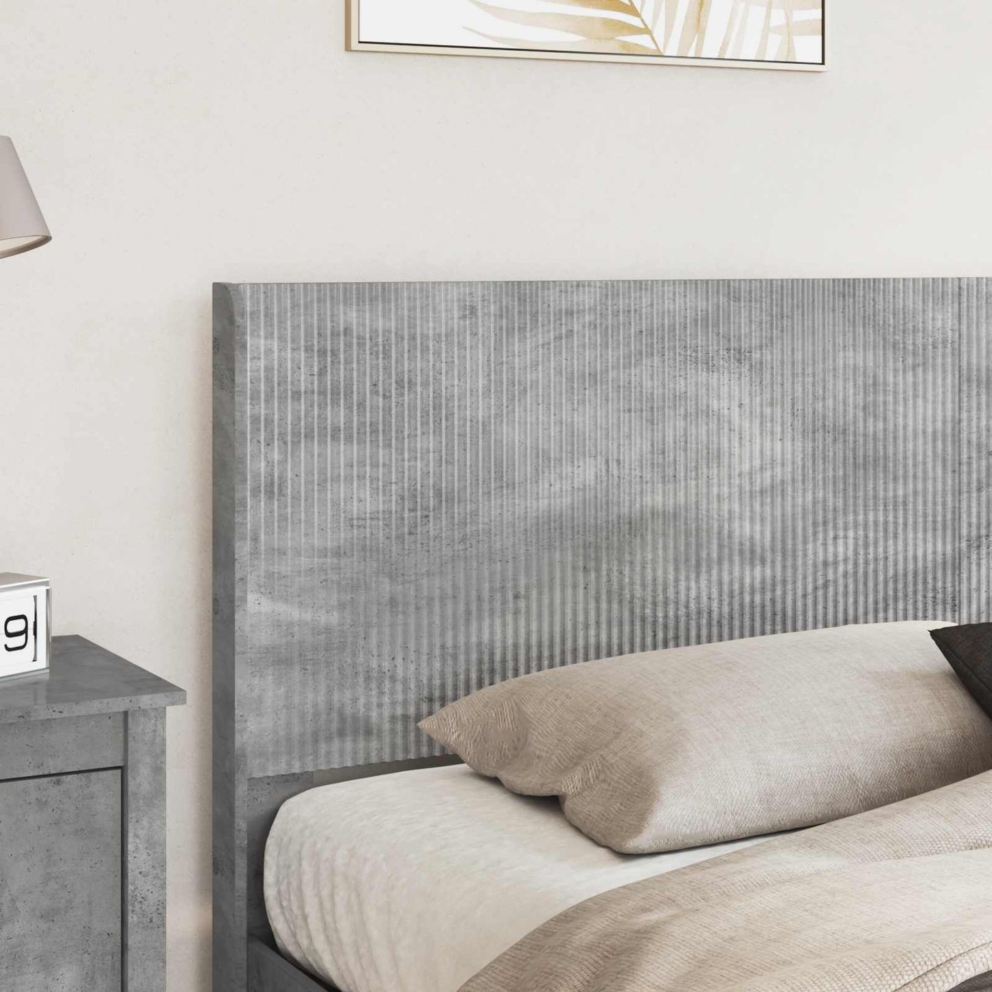 Bedframe met opbergruimte en hoofdbord Betongrijs 180 x 200 cm is nu te koop bij PeponiXL, paradijselijk wonen!