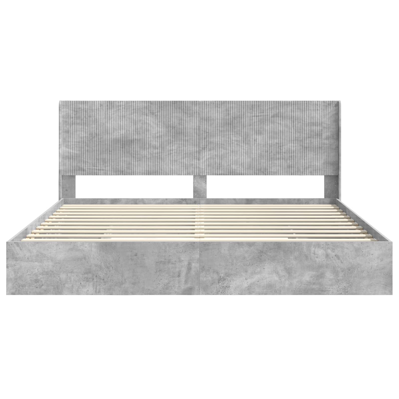Bedframe met opbergruimte en hoofdbord Betongrijs 180 x 200 cm is nu te koop bij PeponiXL, paradijselijk wonen!