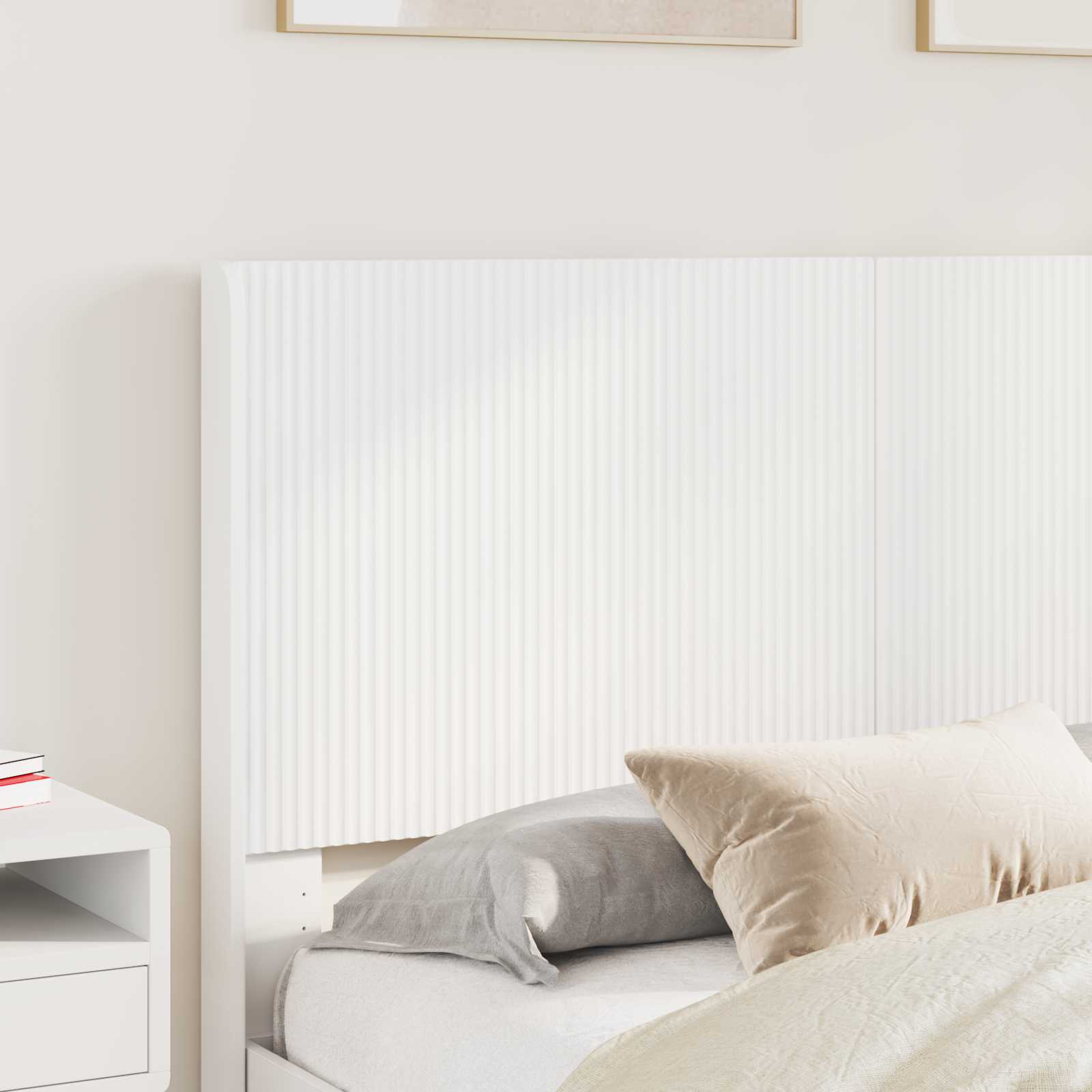 Bedframe met opbergruimte en hoofdbord Wit 150 x 200 cm is nu te koop bij PeponiXL, paradijselijk wonen!