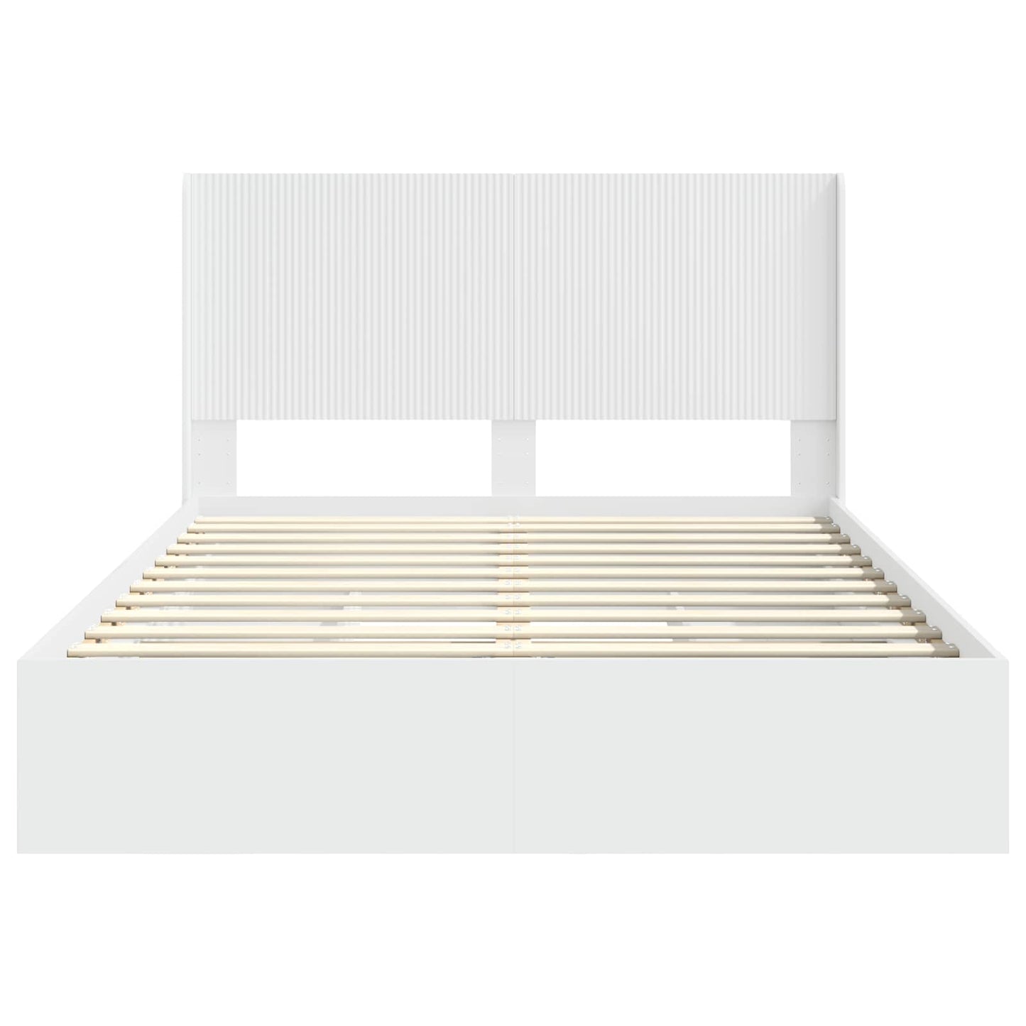 Bedframe met opbergruimte en hoofdbord Wit 150 x 200 cm is nu te koop bij PeponiXL, paradijselijk wonen!