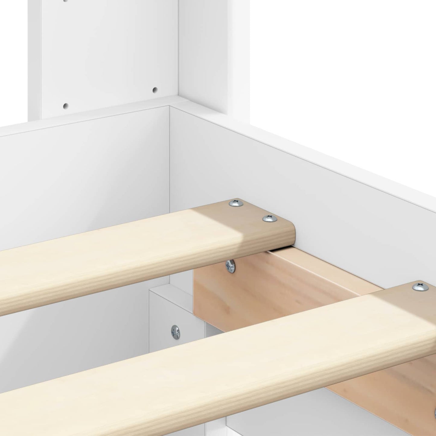 Bedframe met opbergruimte en hoofdbord Wit 140 x 190 cm is nu te koop bij PeponiXL, paradijselijk wonen!