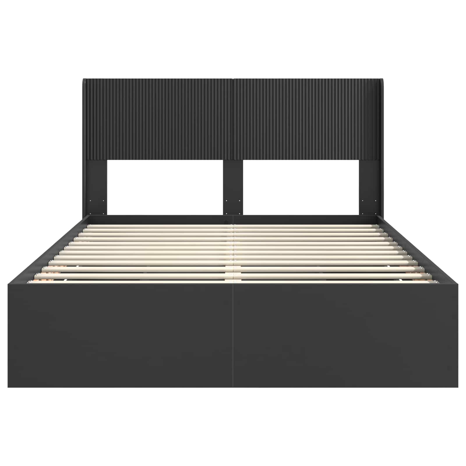 Bedframe met opbergruimte en hoofdbord Zwart 120 x 200 cm is nu te koop bij PeponiXL, paradijselijk wonen!