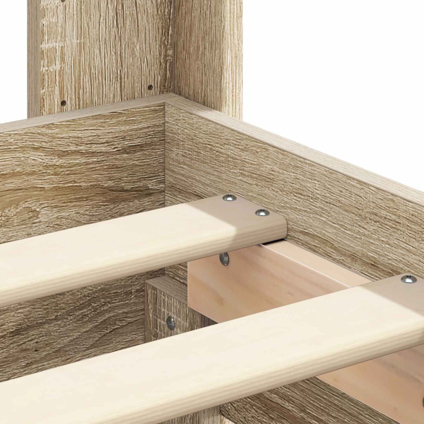 Bedframe met opbergruimte en hoofdbord met lade Sonoma Eiken is nu te koop bij PeponiXL, paradijselijk wonen!