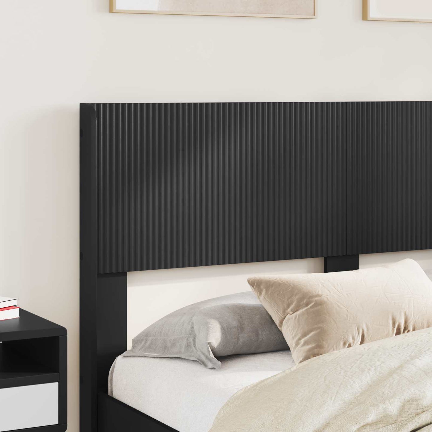 Bedframe met opbergruimte en hoofdbord Zwart 120 x 190 cm is nu te koop bij PeponiXL, paradijselijk wonen!