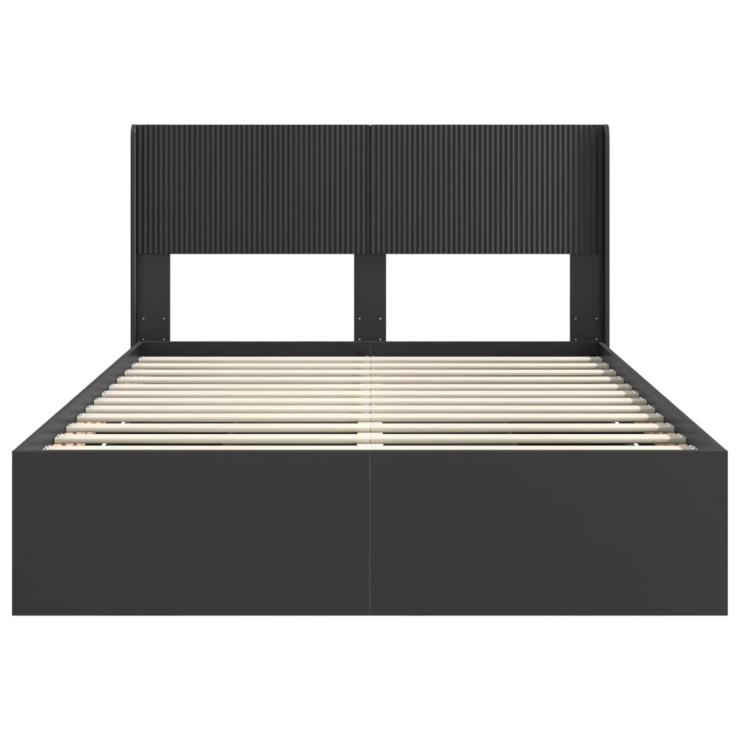 Bedframe met opbergruimte en hoofdbord Zwart 120 x 190 cm is nu te koop bij PeponiXL, paradijselijk wonen!