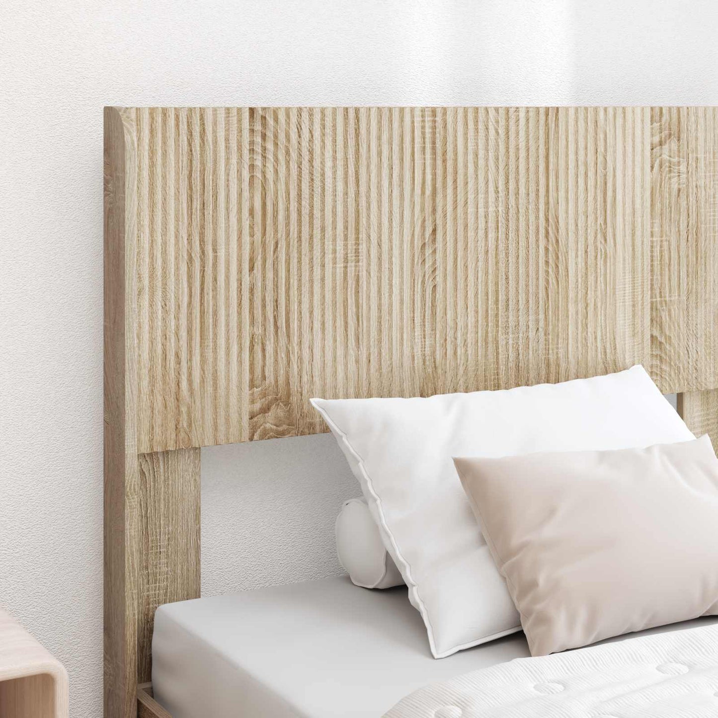 Bedframe met opbergruimte en hoofdbord Sonoma Eiken 75 x 190 cm is nu te koop bij PeponiXL, paradijselijk wonen!
