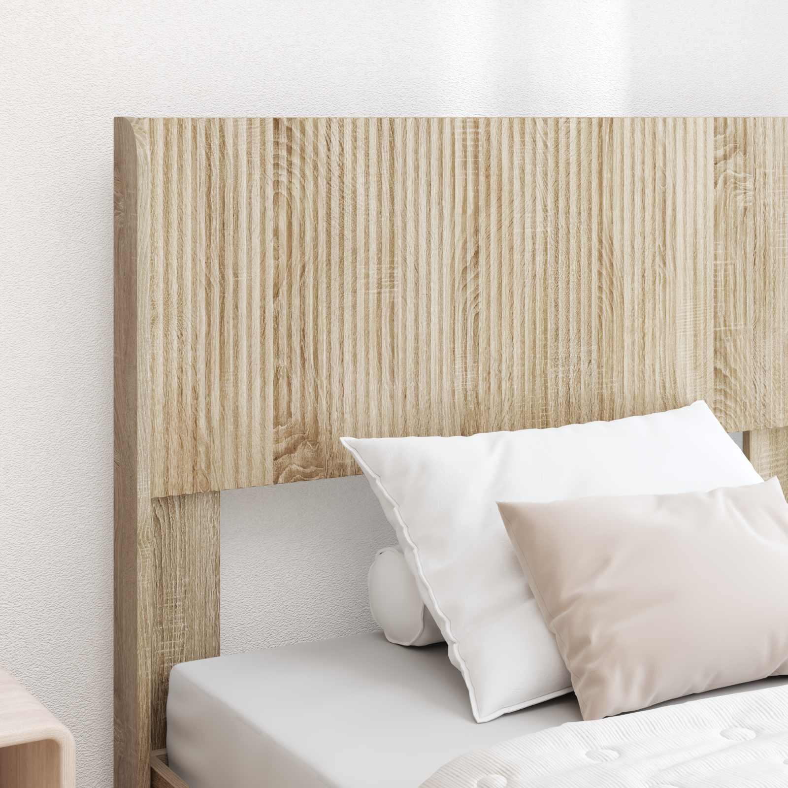 Bedframe met opbergruimte en hoofdbord Sonoma Eiken 75 x 190 cm is nu te koop bij PeponiXL, paradijselijk wonen!