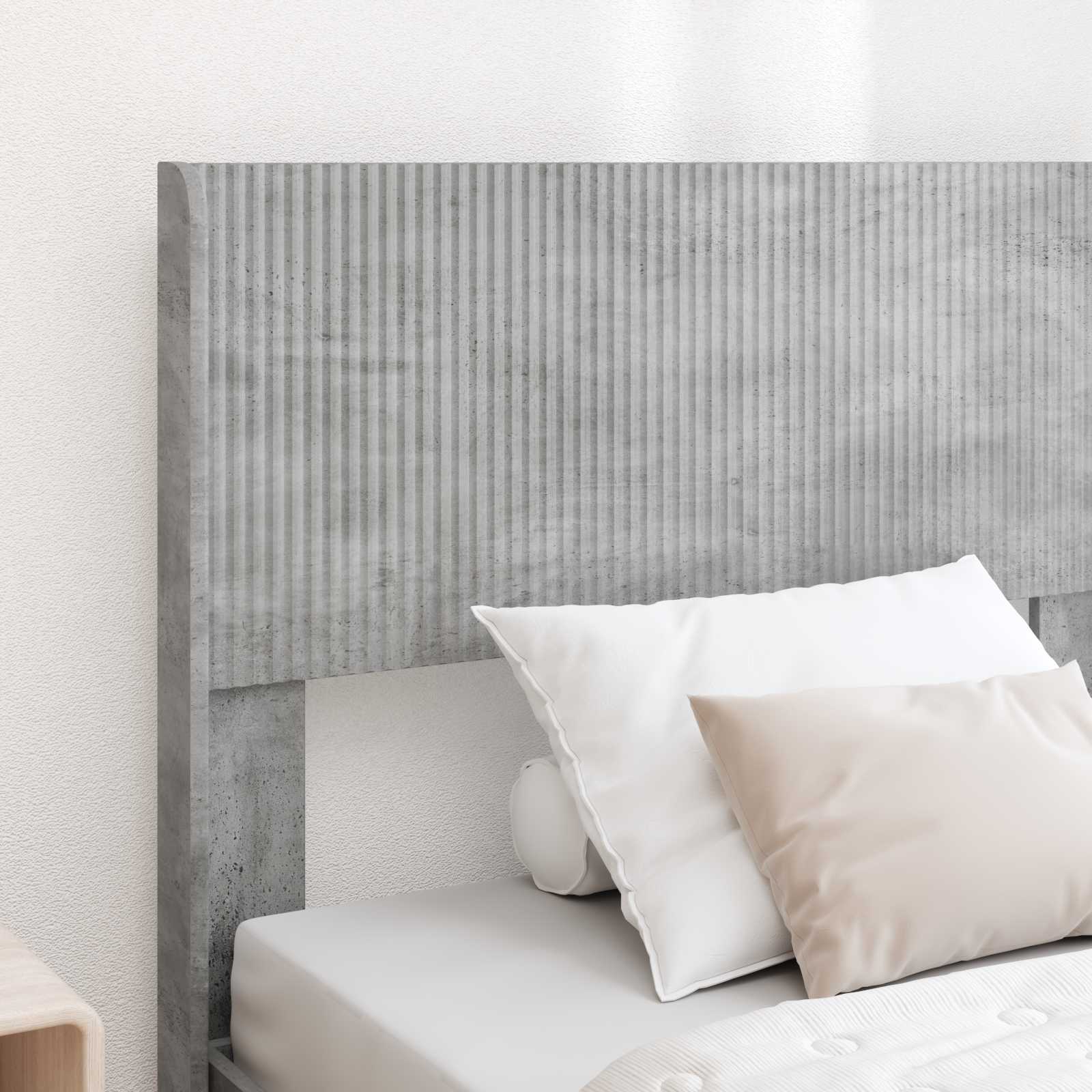 Bedframe met opbergruimte en hoofdbord Betongrijs 75 x 190 cm is nu te koop bij PeponiXL, paradijselijk wonen!