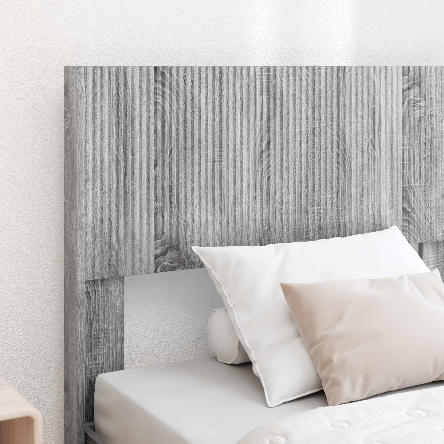 Bedframe met opbergruimte en hoofdbord Grijs sonoma 75 x 190 cm is nu te koop bij PeponiXL, paradijselijk wonen!