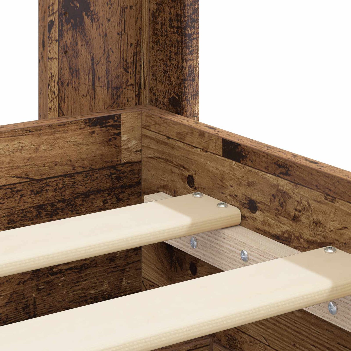 Bedframe met opbergruimte en hoofdbord Oud hout 135 x 190 cm is nu te koop bij PeponiXL, paradijselijk wonen!