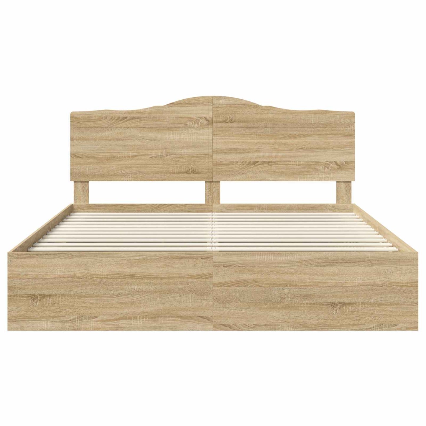 Bedframe met hoofdeinde Sonoma 200 x 200 cm Massief grenenhout is nu te koop bij PeponiXL, paradijselijk wonen!