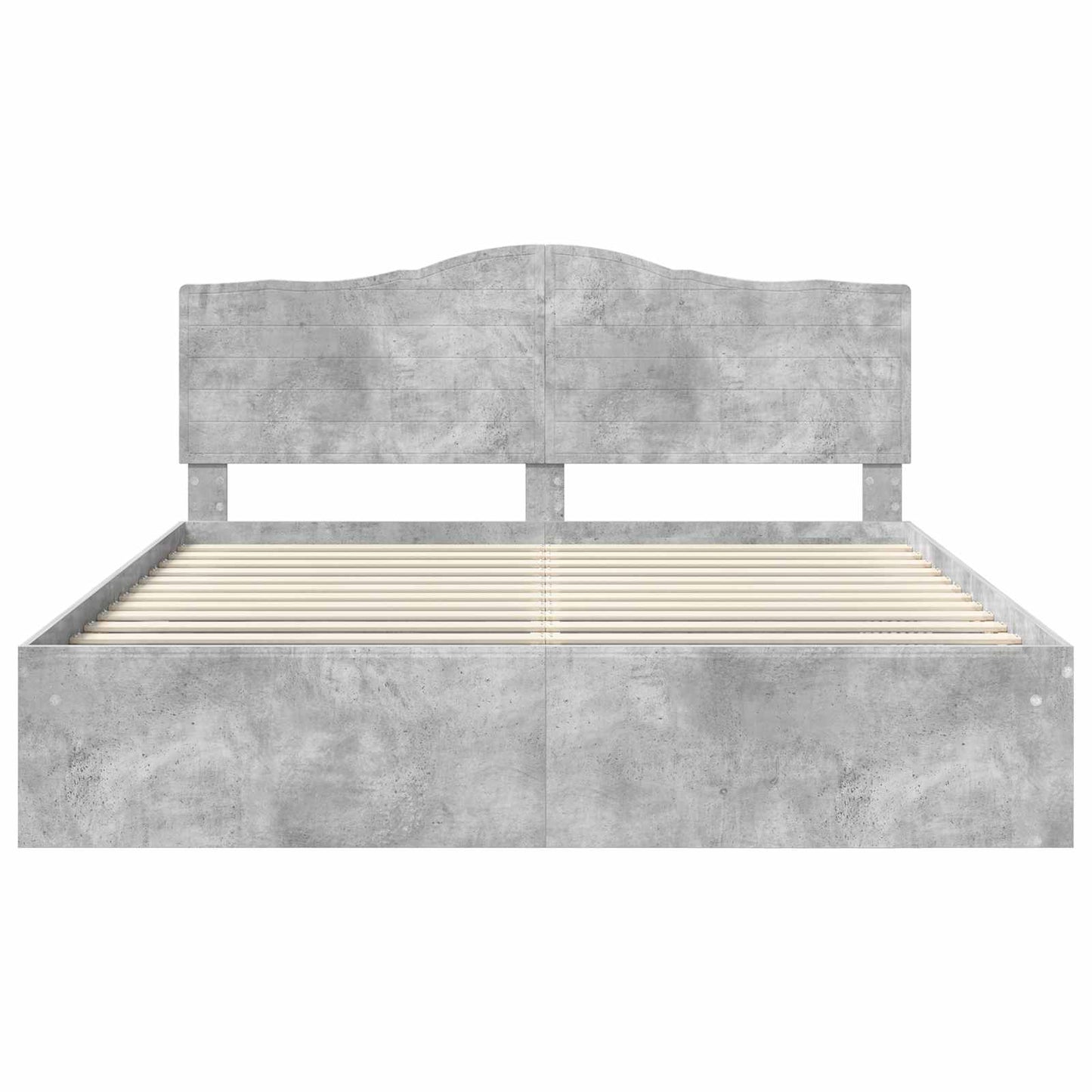 Bedframe met hoofdeinde Beton 180 x 200 cm Massief grenenhout is nu te koop bij PeponiXL, paradijselijk wonen!