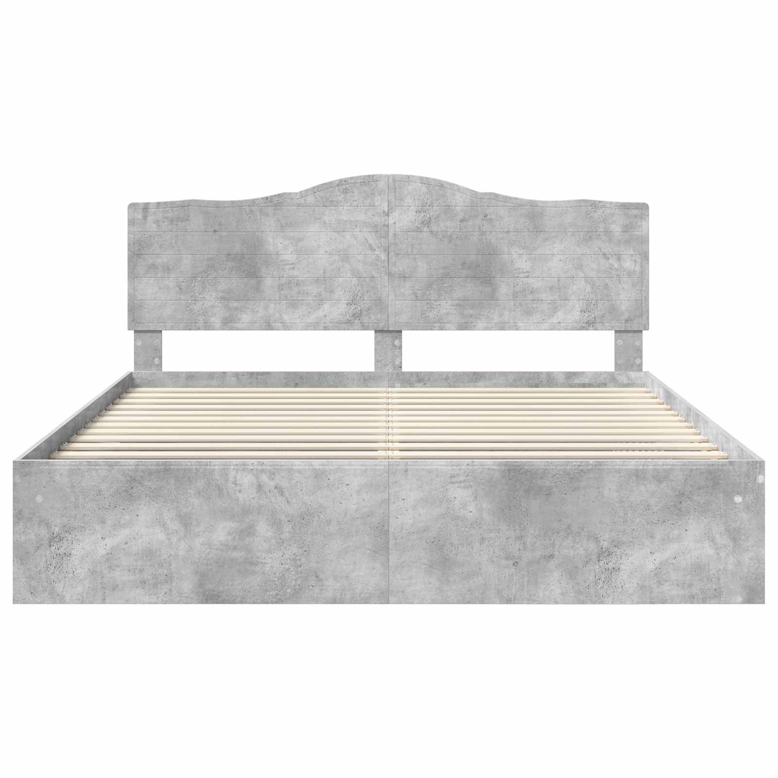 Bedframe met hoofdeinde Beton 180 x 200 cm Massief grenenhout is nu te koop bij PeponiXL, paradijselijk wonen!