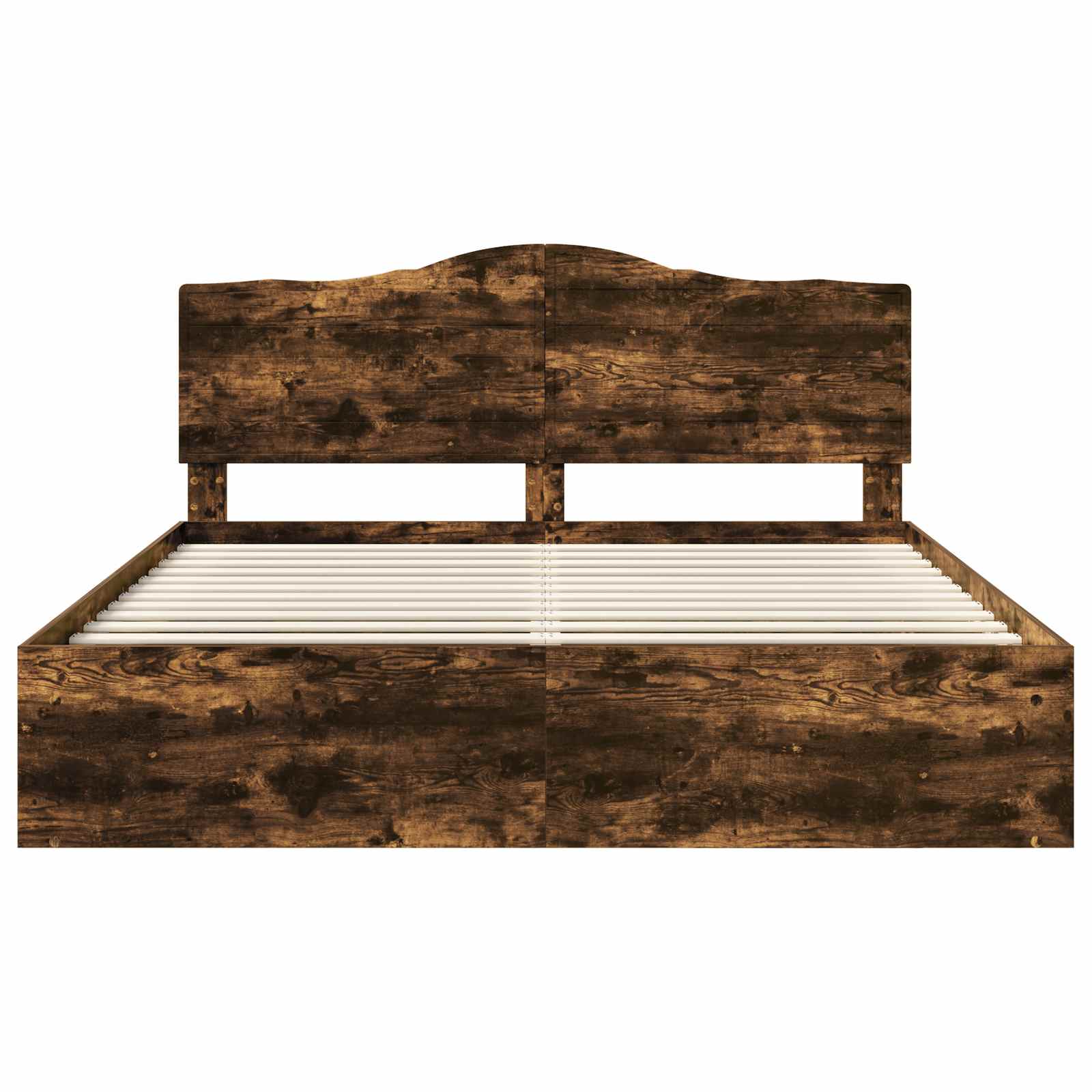 Bedframe Gerookt eiken 180 x 200 cm Massief grenenhout is nu te koop bij PeponiXL, paradijselijk wonen!