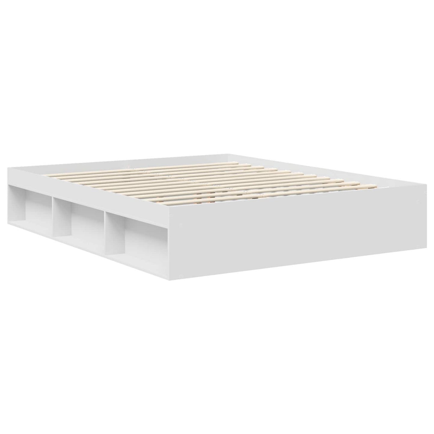 Bedframe met hoofdeinde Wit 160 x 200 cm Massief grenenhout is nu te koop bij PeponiXL, paradijselijk wonen!
